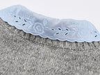 V-neck layered-look pullover with shirt detail