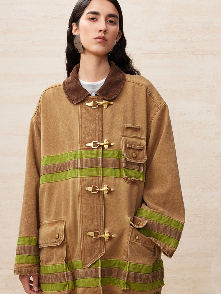 Uooyaa club stripped hunting jacket