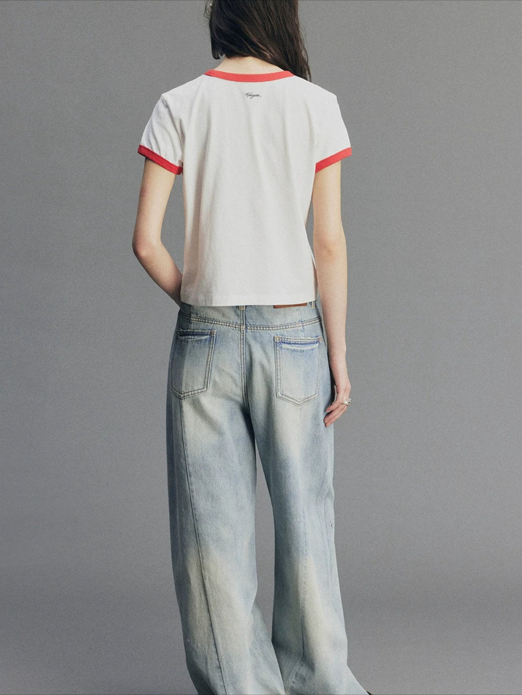Retro Diamond Washed Jeans