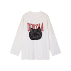 Embroidered Rock 'n' Roll Cat Sweatshirt