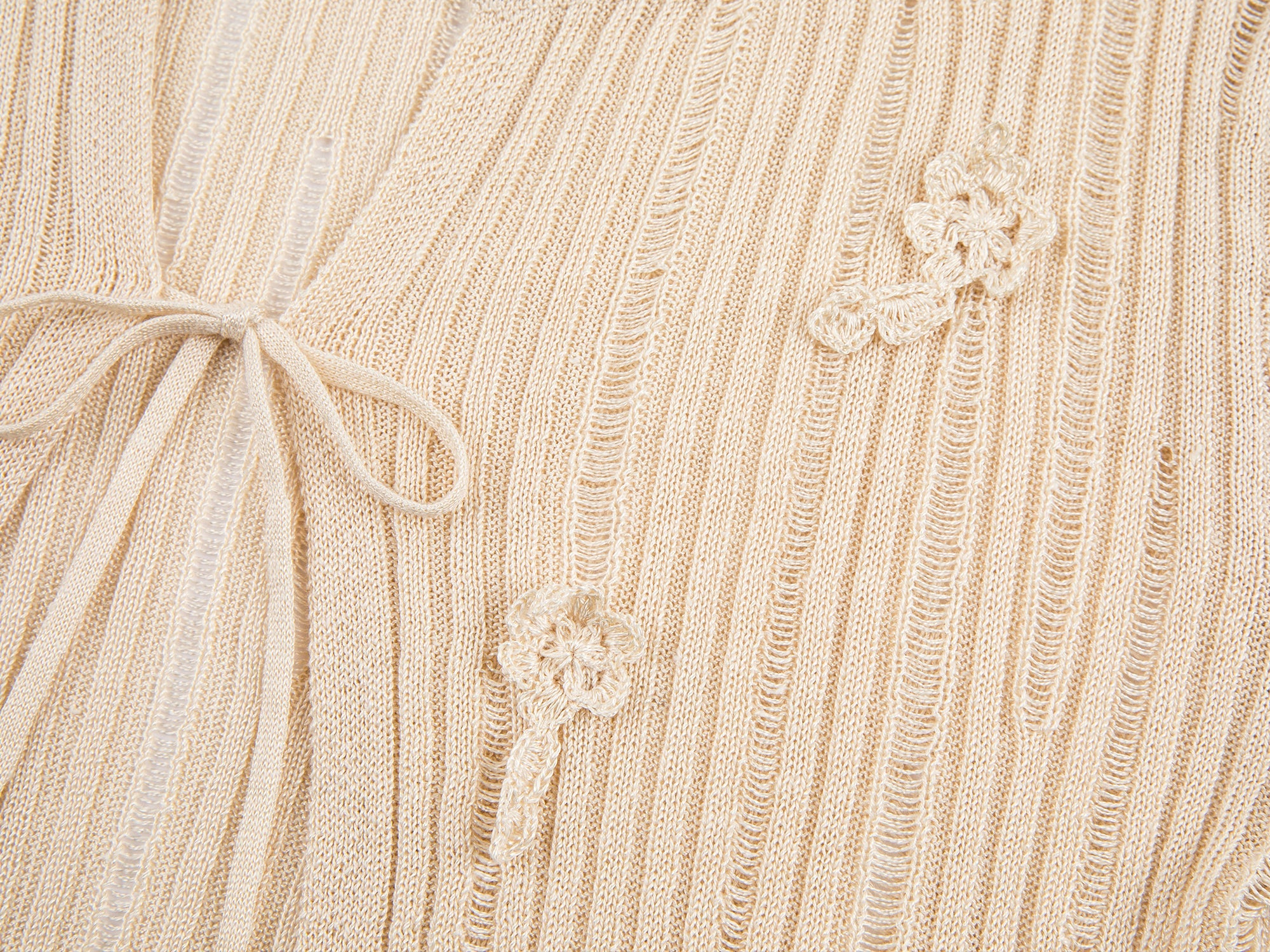 Crochet striped cardigan