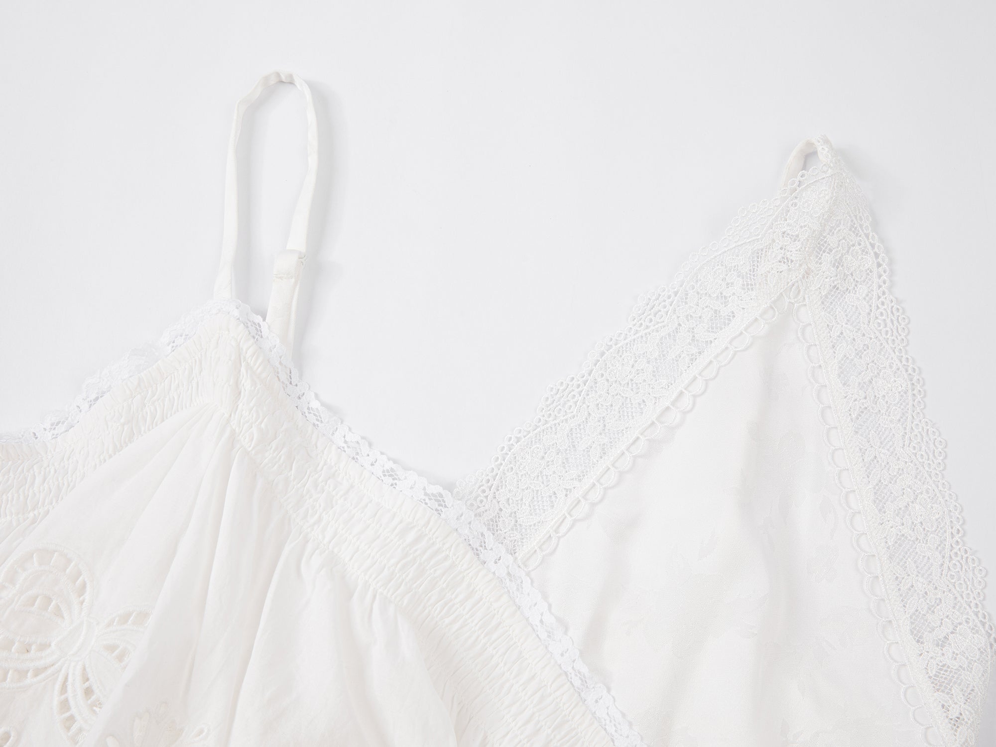 Deconstructed lace camisole