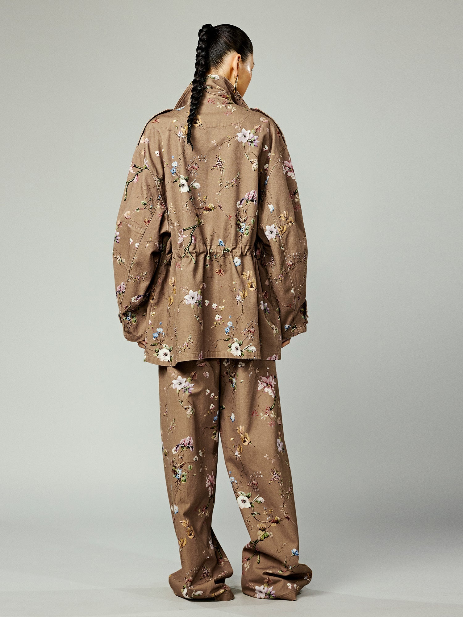 Floral utility jacket