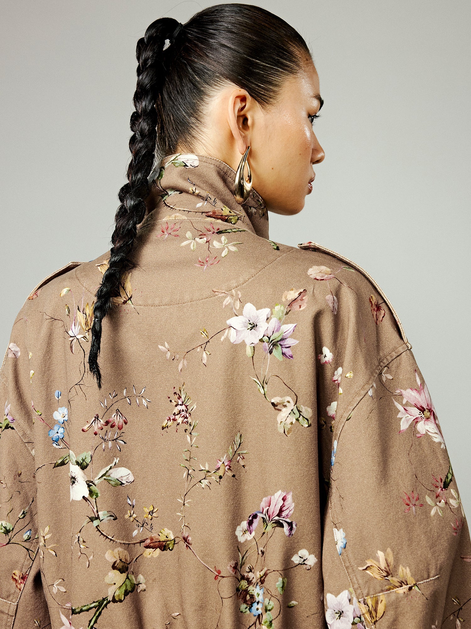 Floral utility jacket
