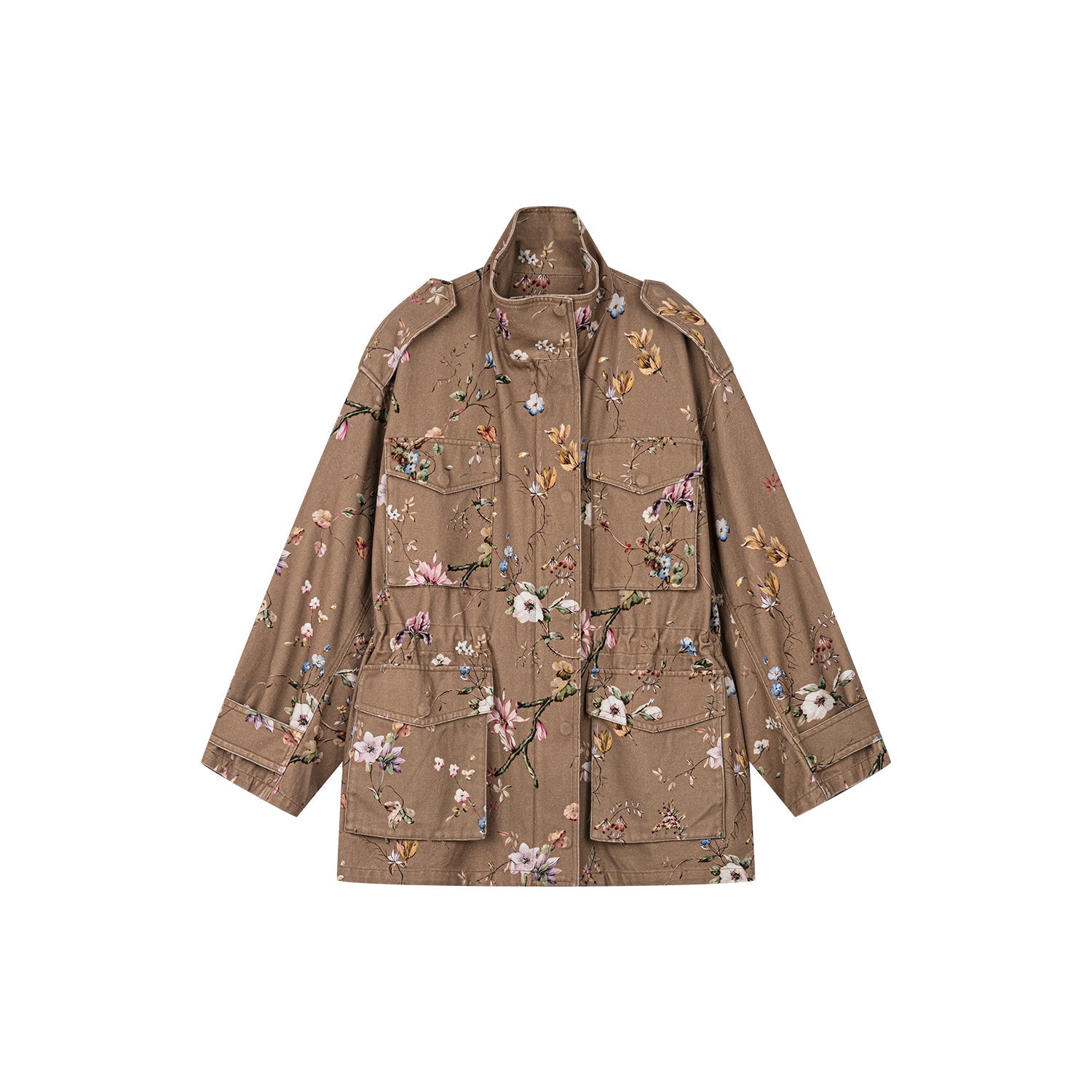 Floral utility jacket