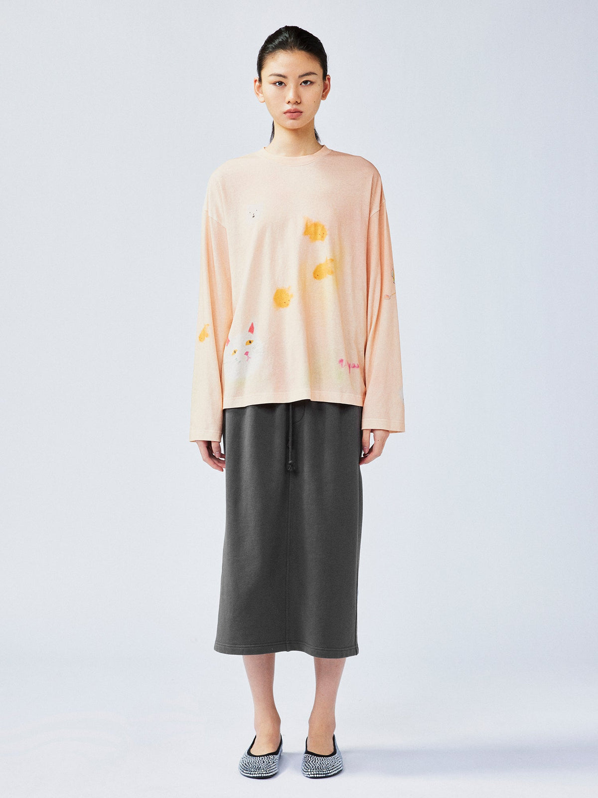 ドリーミーなグラフィティロングスリーブTシャツ