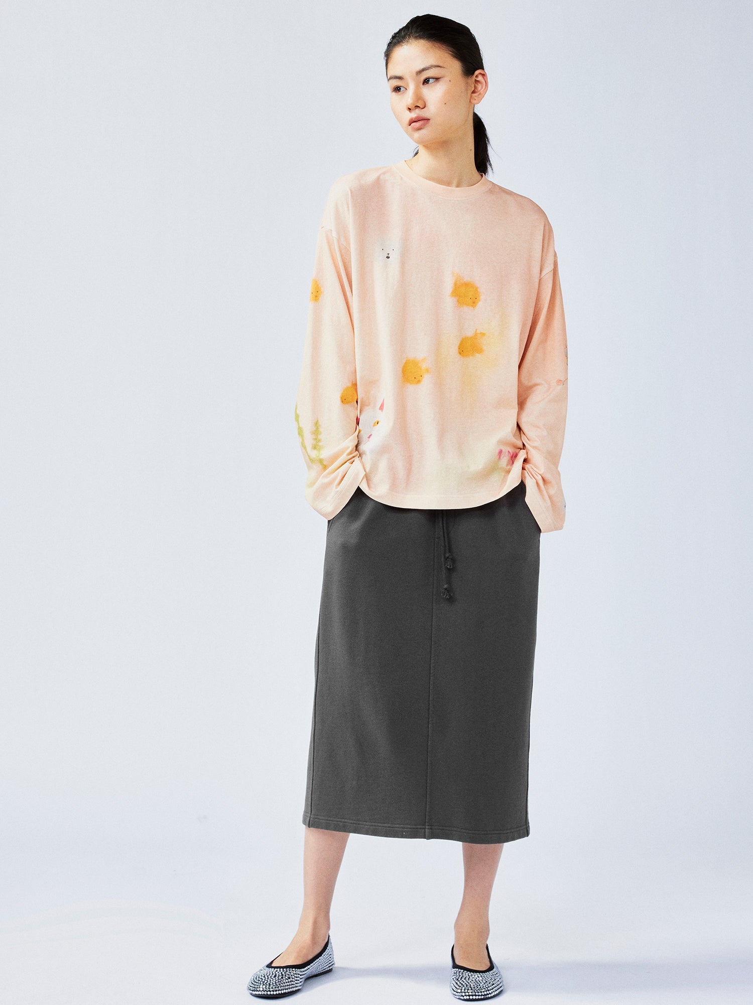 Dreamy graffiti long-sleeve T-shirt