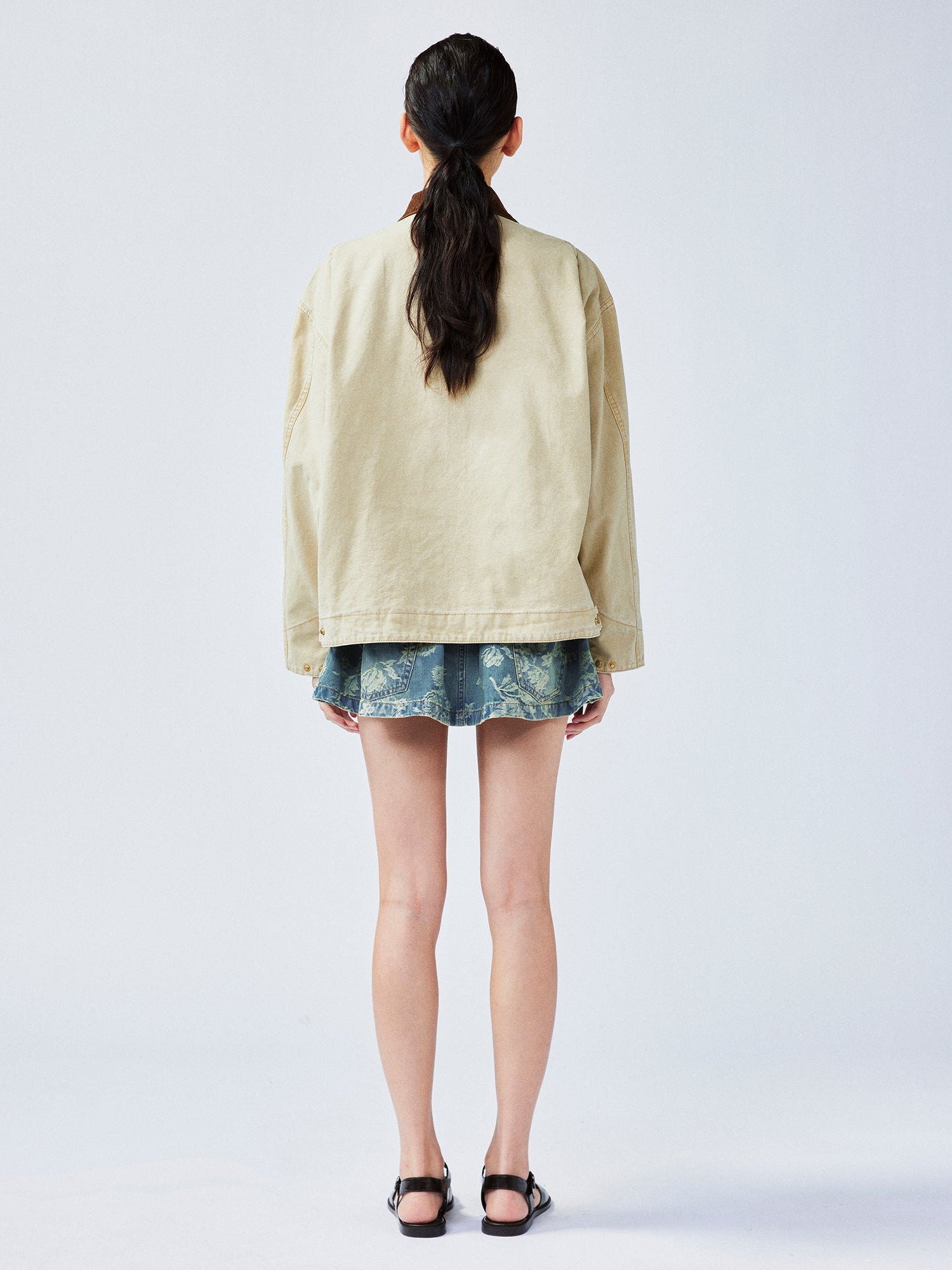 Nostalgic Detroit jacket with playful patchwork