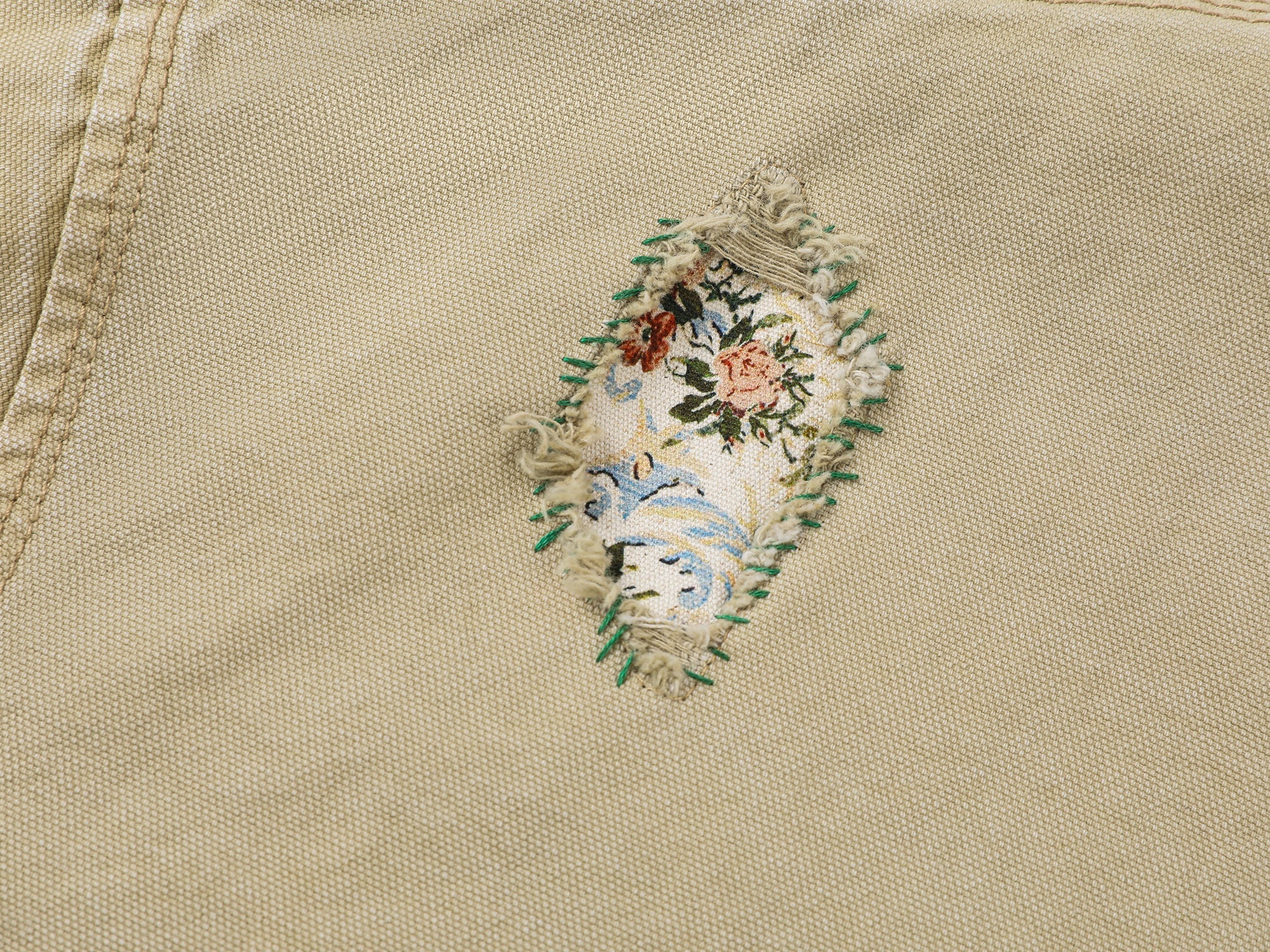 Nostalgic Detroit jacket with playful patchwork