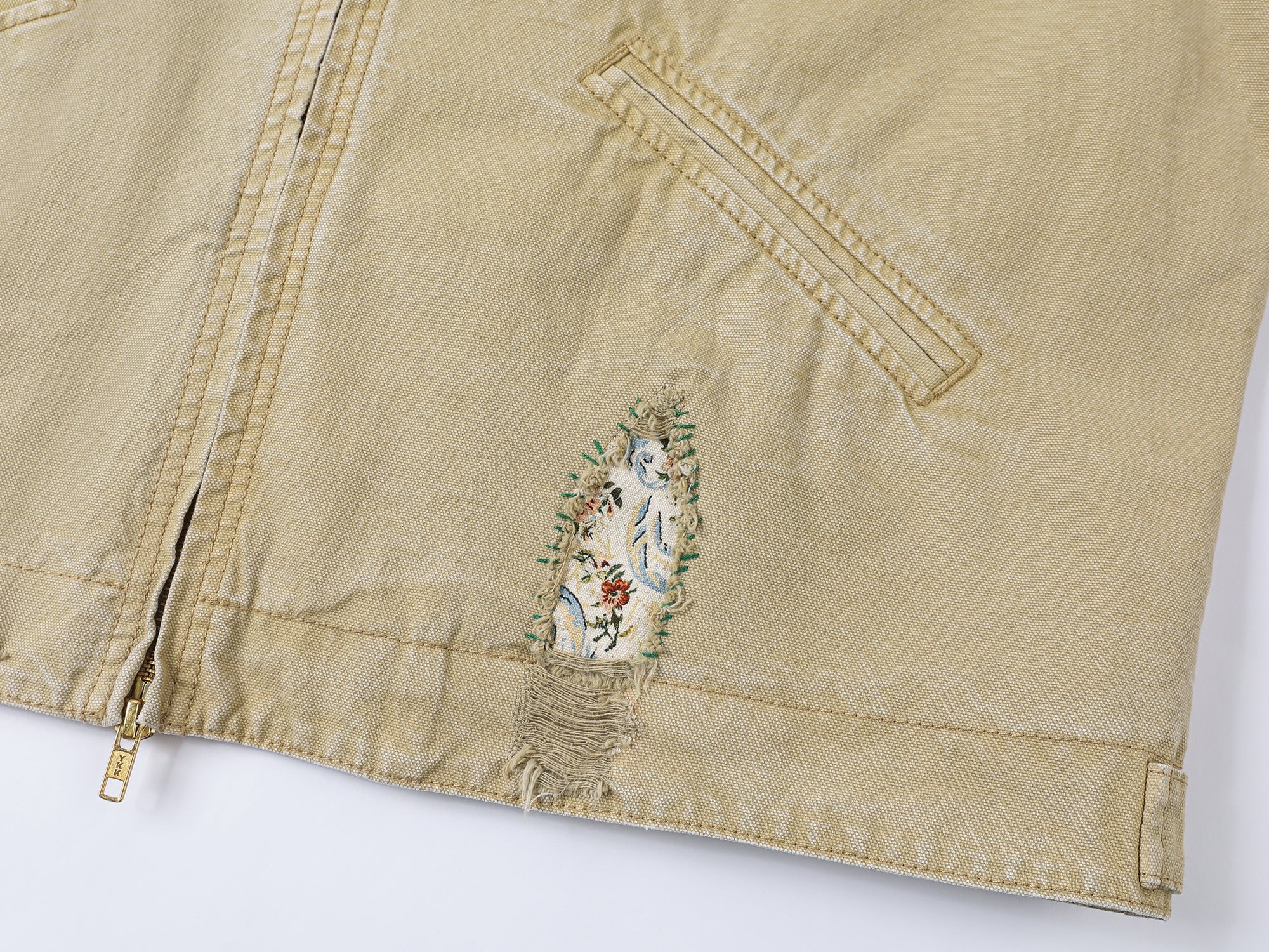 Nostalgic Detroit jacket with playful patchwork