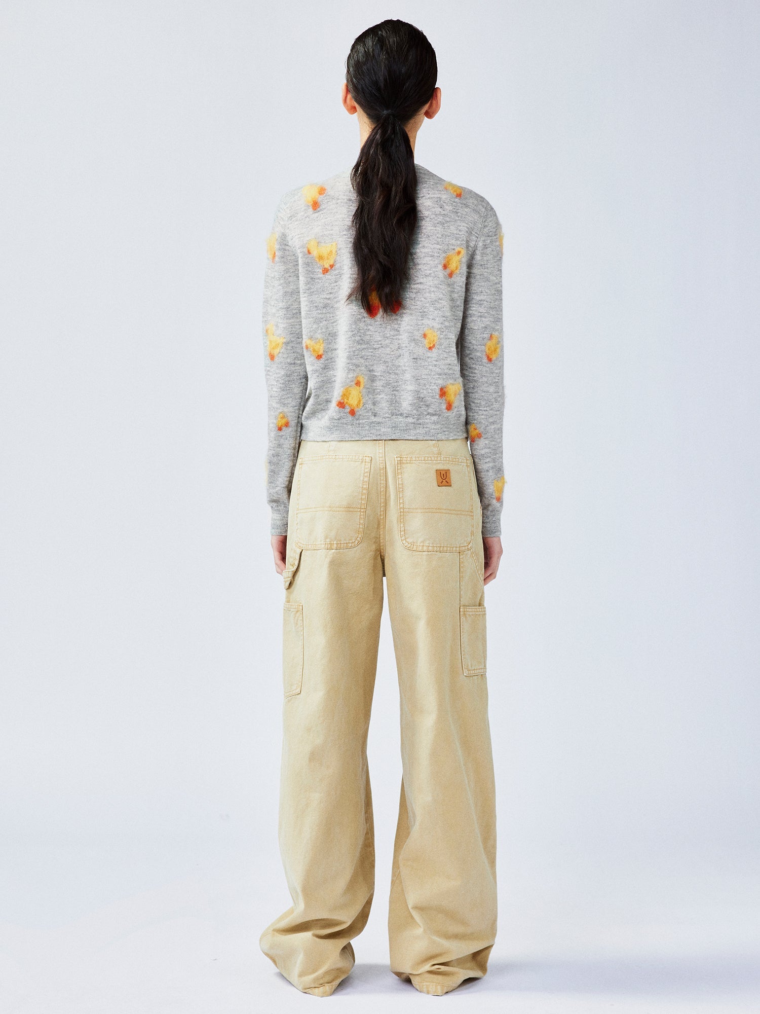 Nostalgic workwear pants with playful patchwork