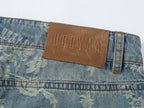Romantic floral jacquard jeans