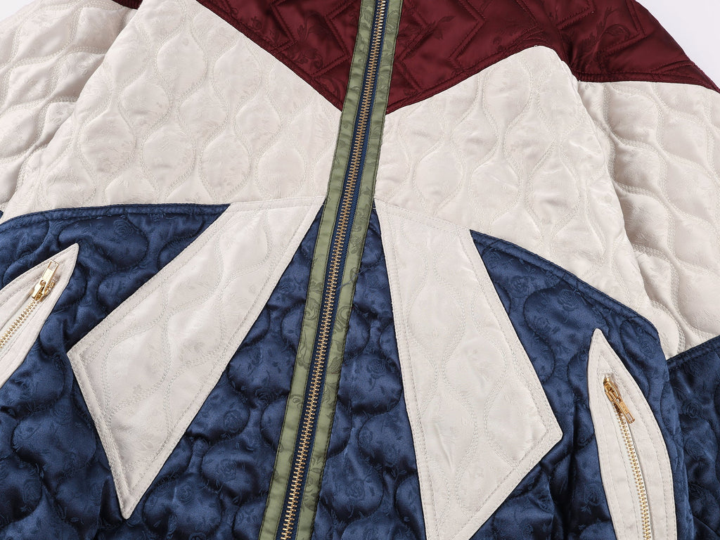 Classic bow jacquard cotton jacket