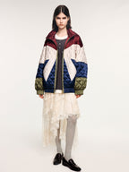 Classic bow jacquard cotton jacket