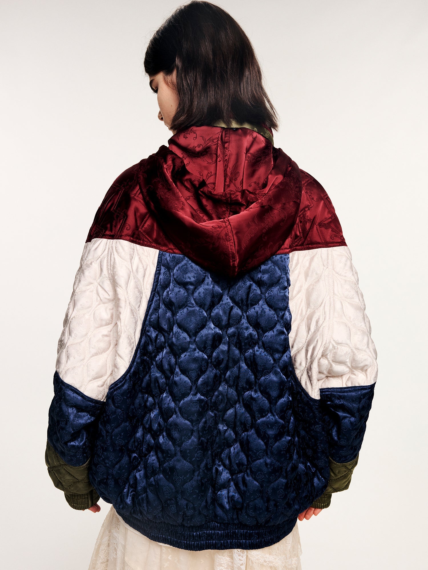 Classic bow jacquard cotton jacket