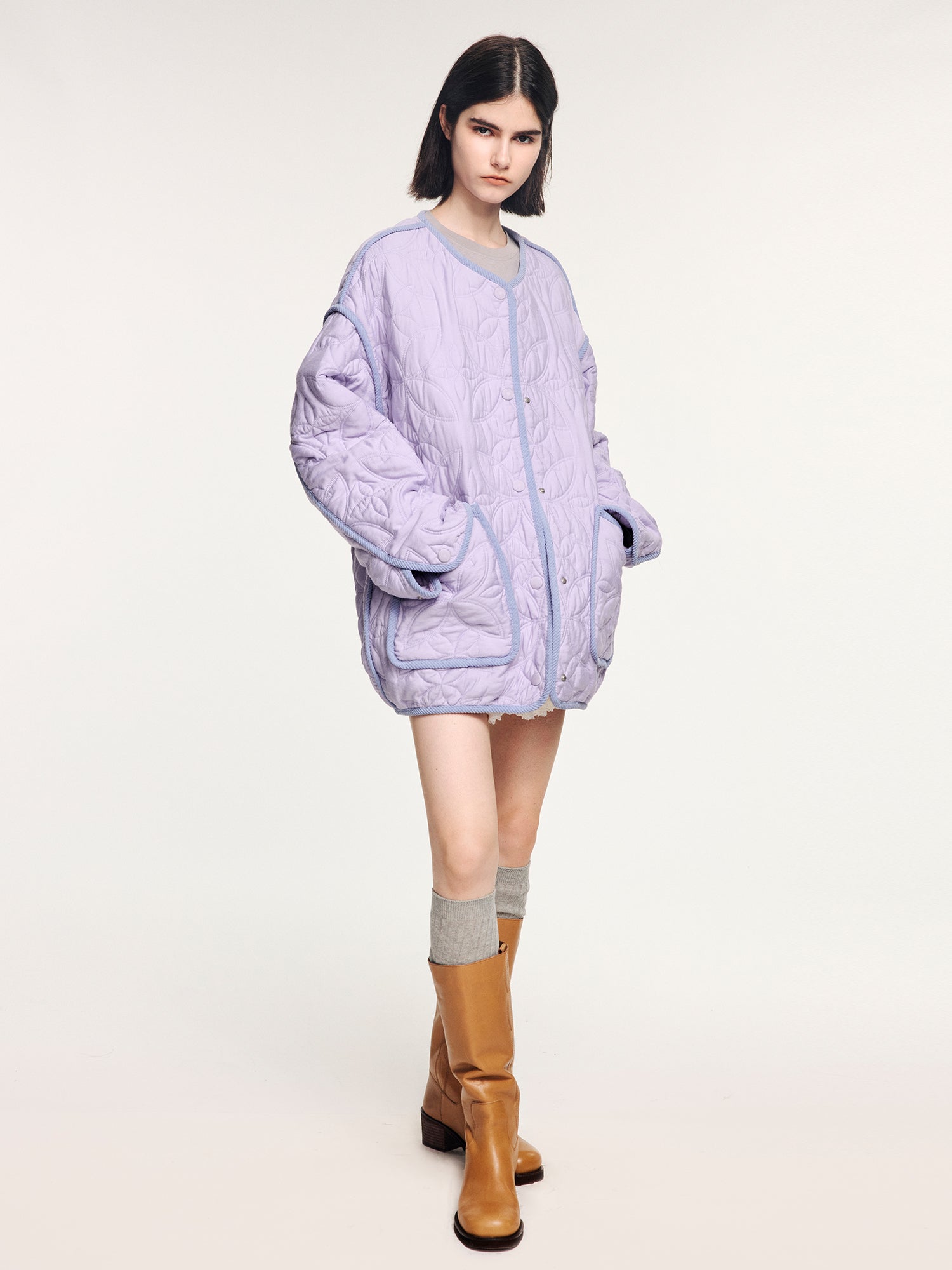 Lavender m65 quilted liner jacket