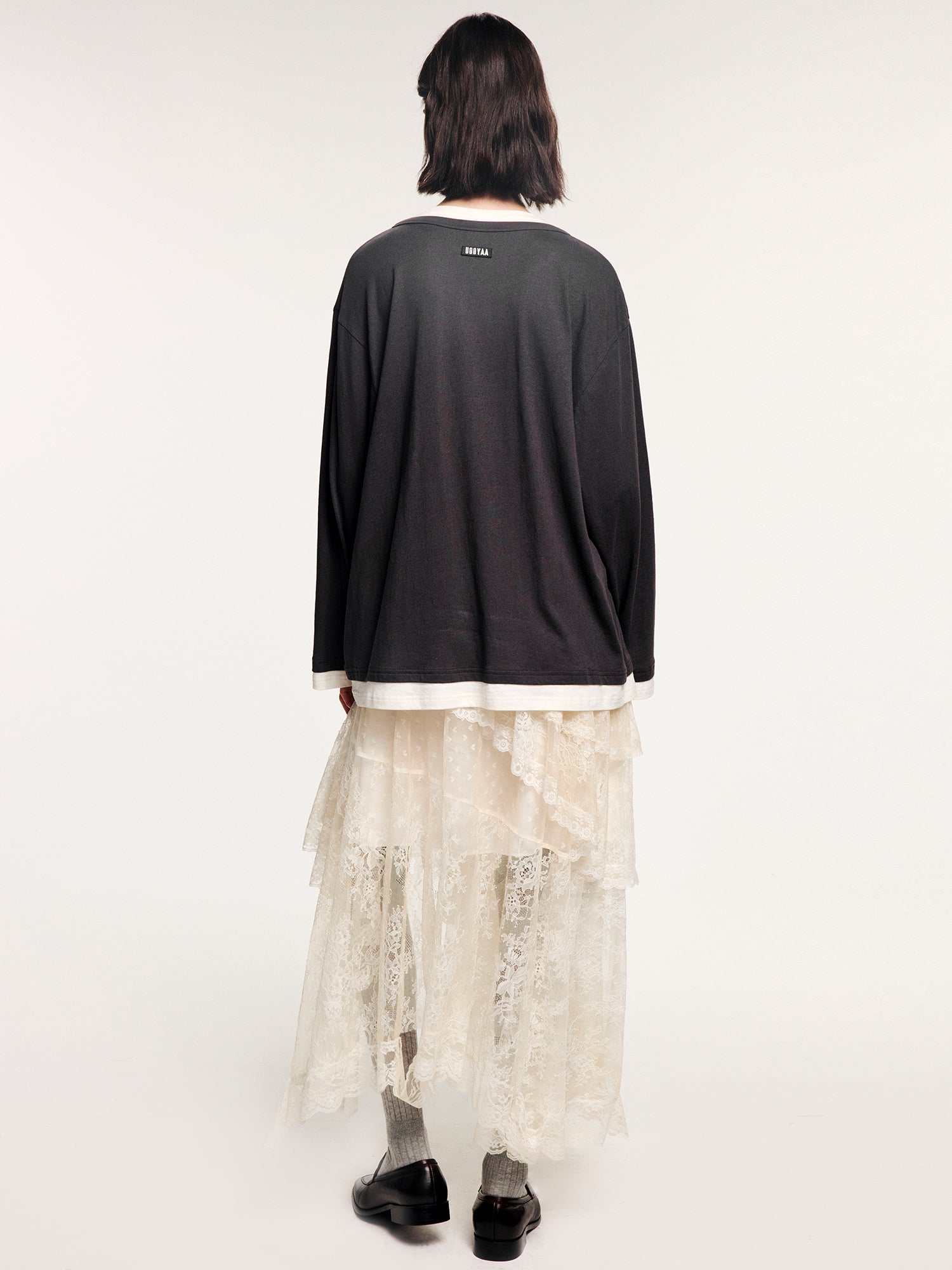 Magical garden beaded layered t-shirt