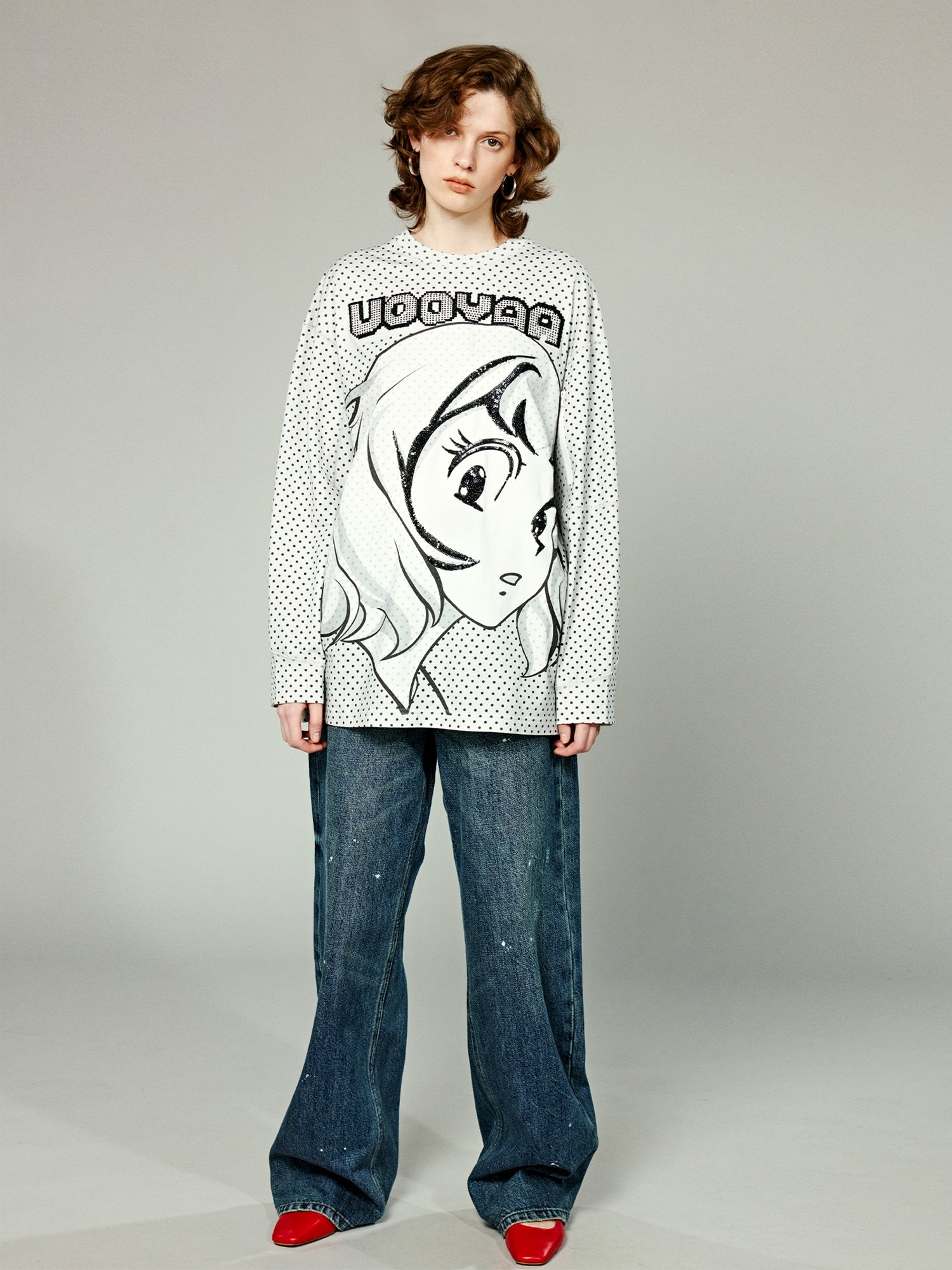 Pop art comic girl long sleeve t-shirt