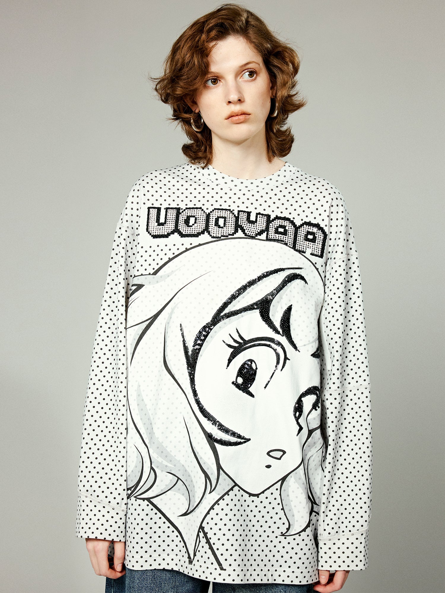 Pop art comic girl long sleeve t-shirt
