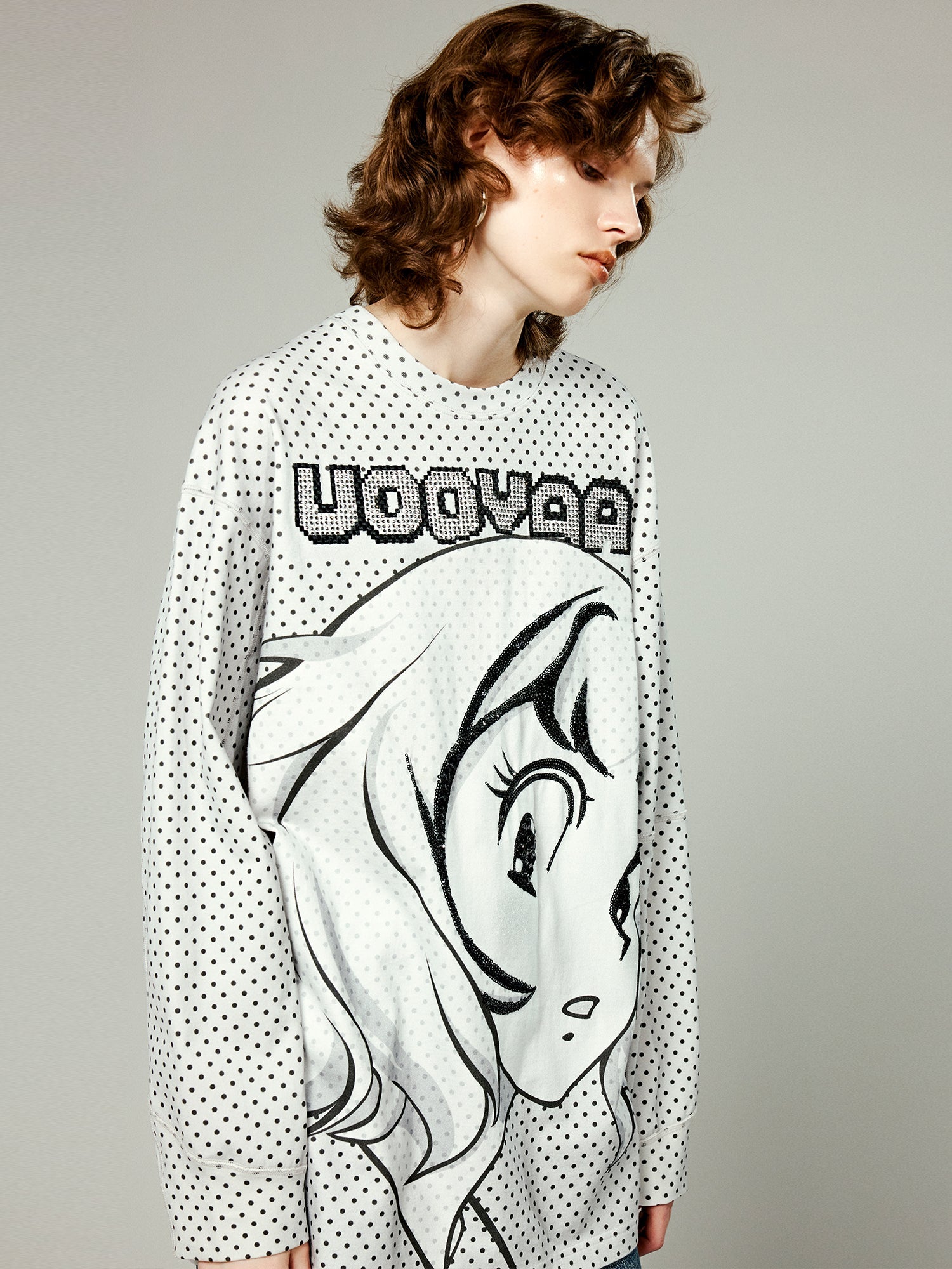 Pop art comic girl long sleeve t-shirt