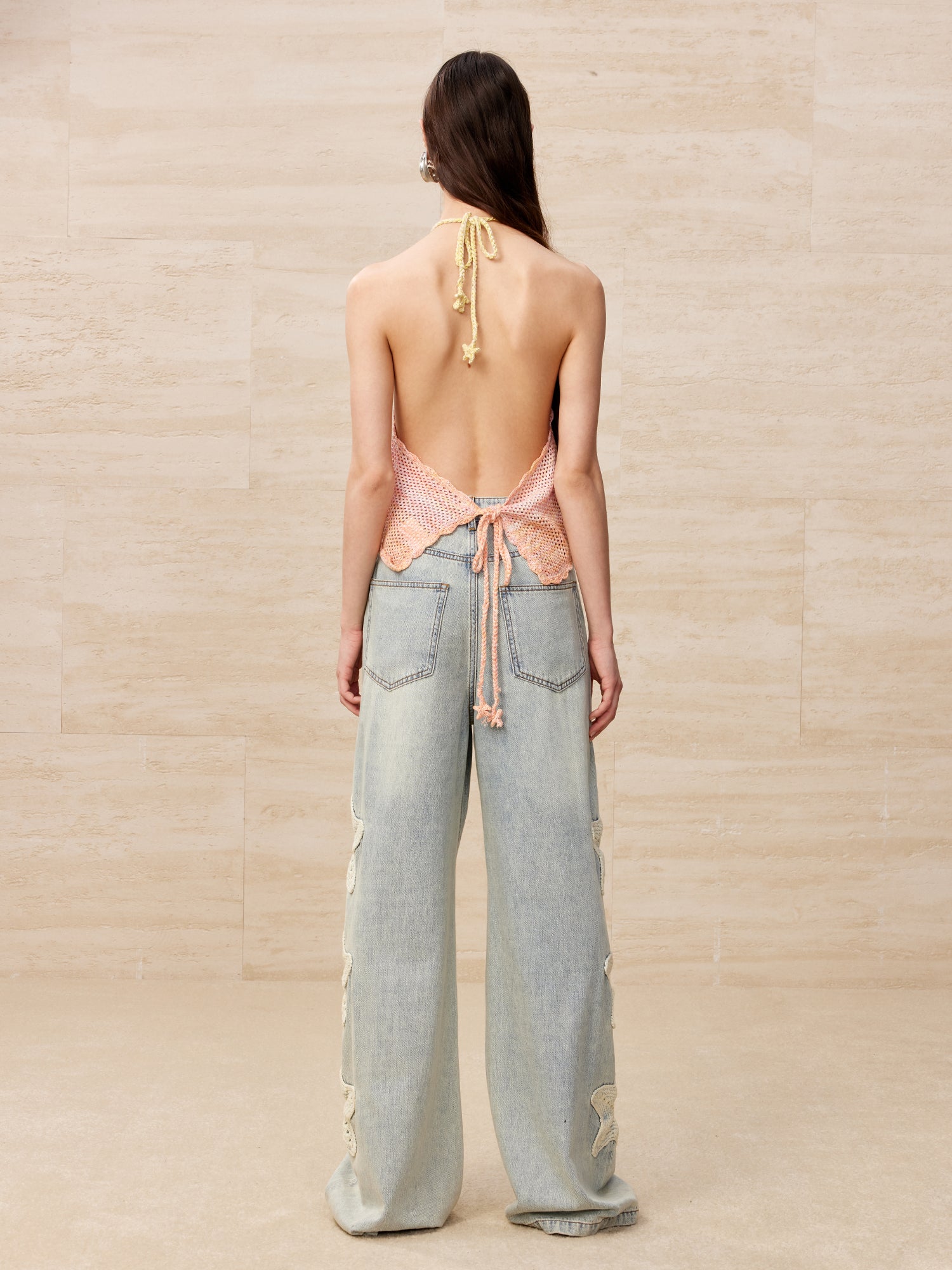 Crochet beaded starfish vest