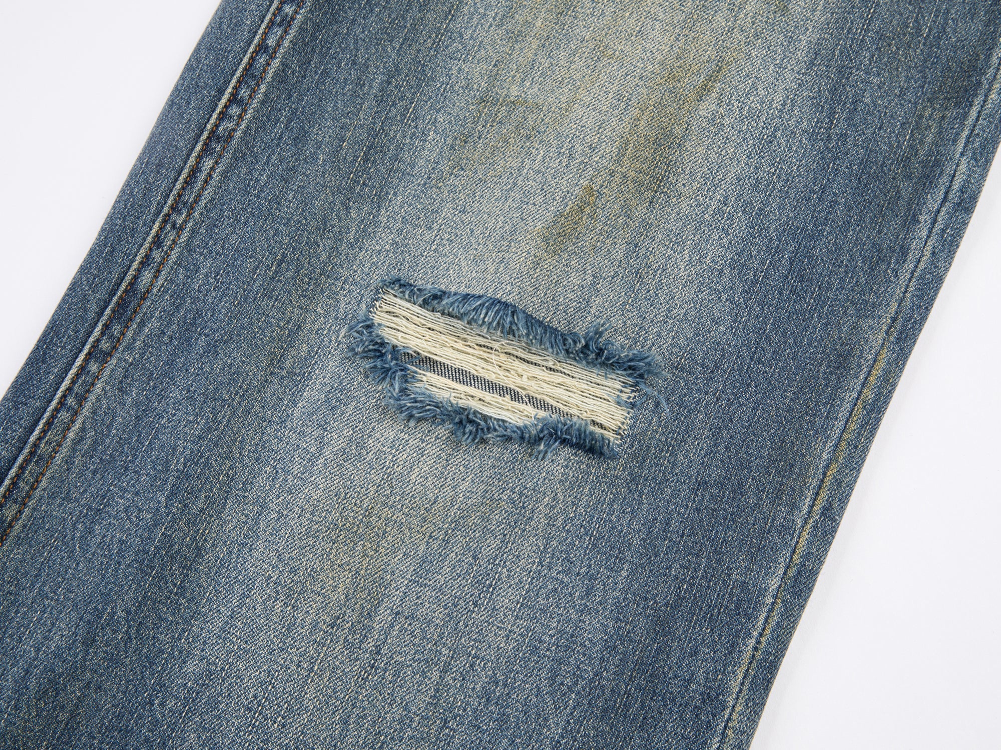 Ripped wide leg jeans