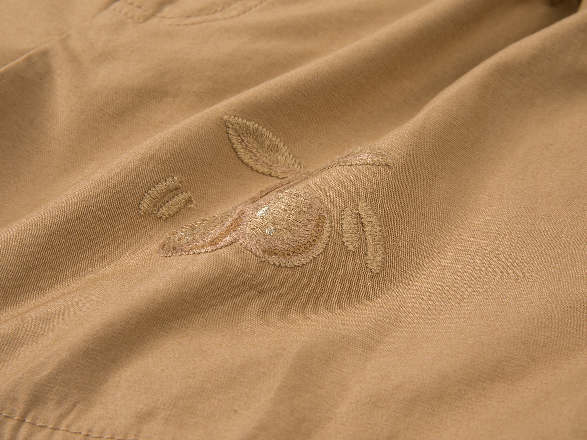 Cherry patterned khaki shorts