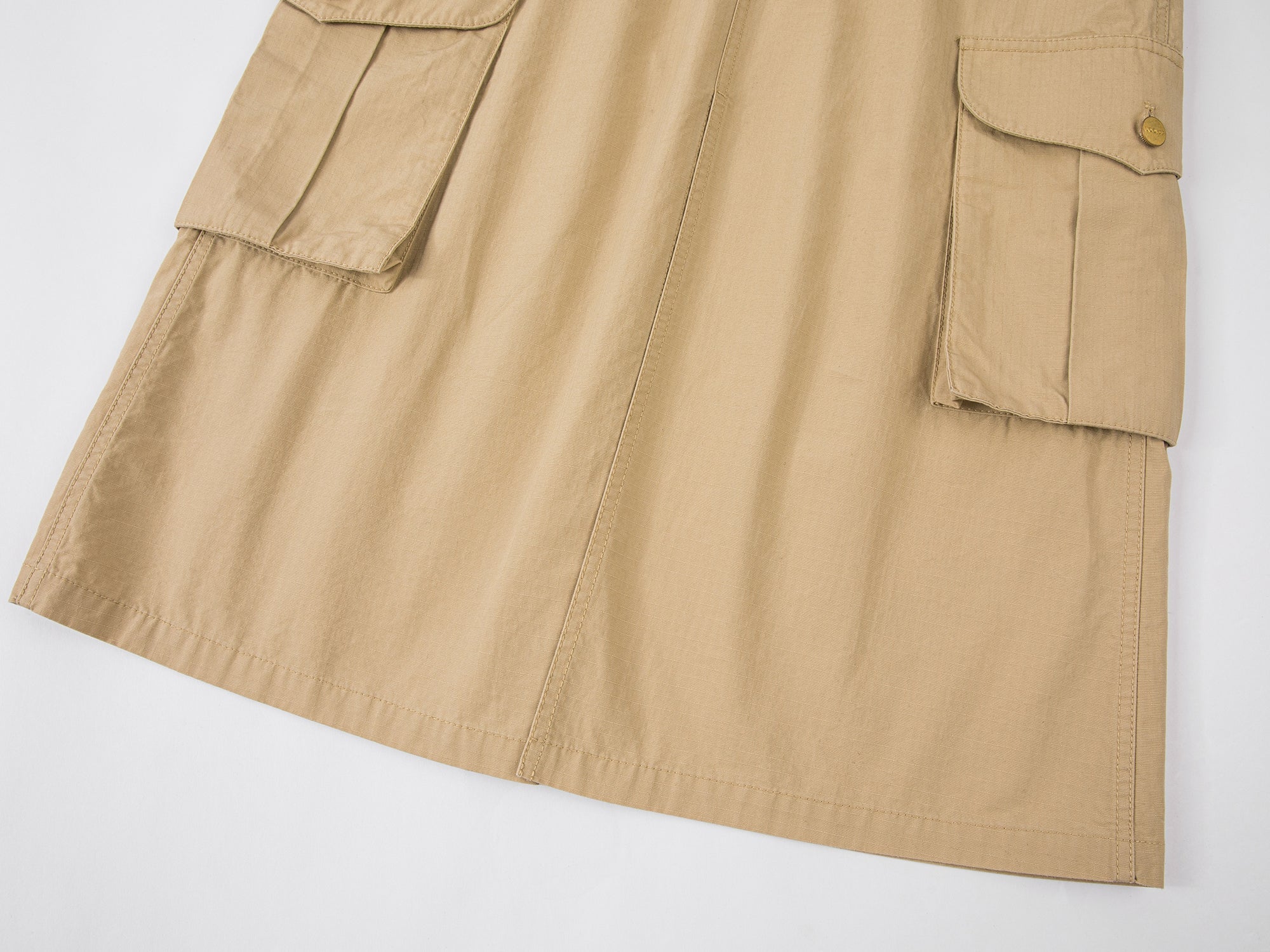 Khaki cargo midi skirt with doll accessory
