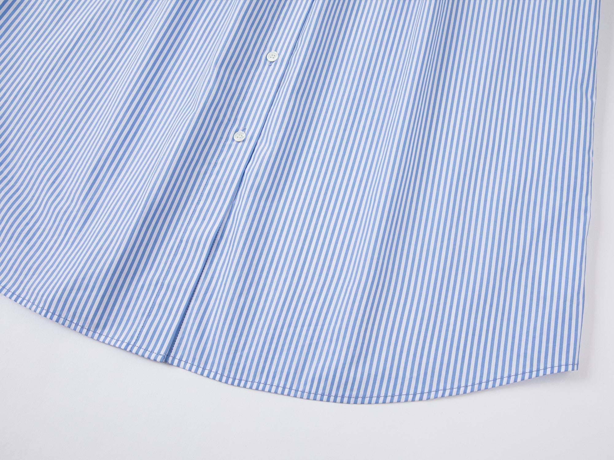 Pinstriped off-shoulder top with mens bow-tie straps