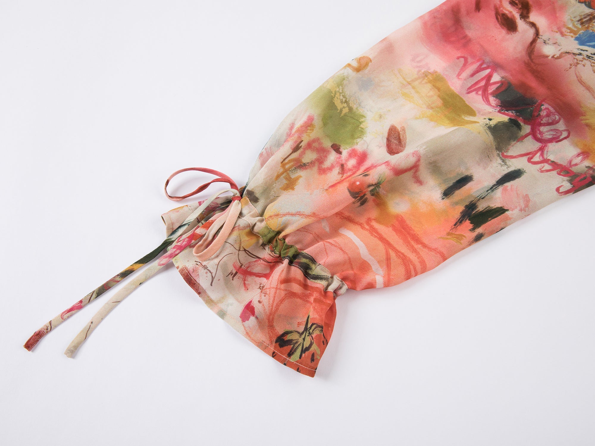 Bold artistic graffiti stand collar tie shirt