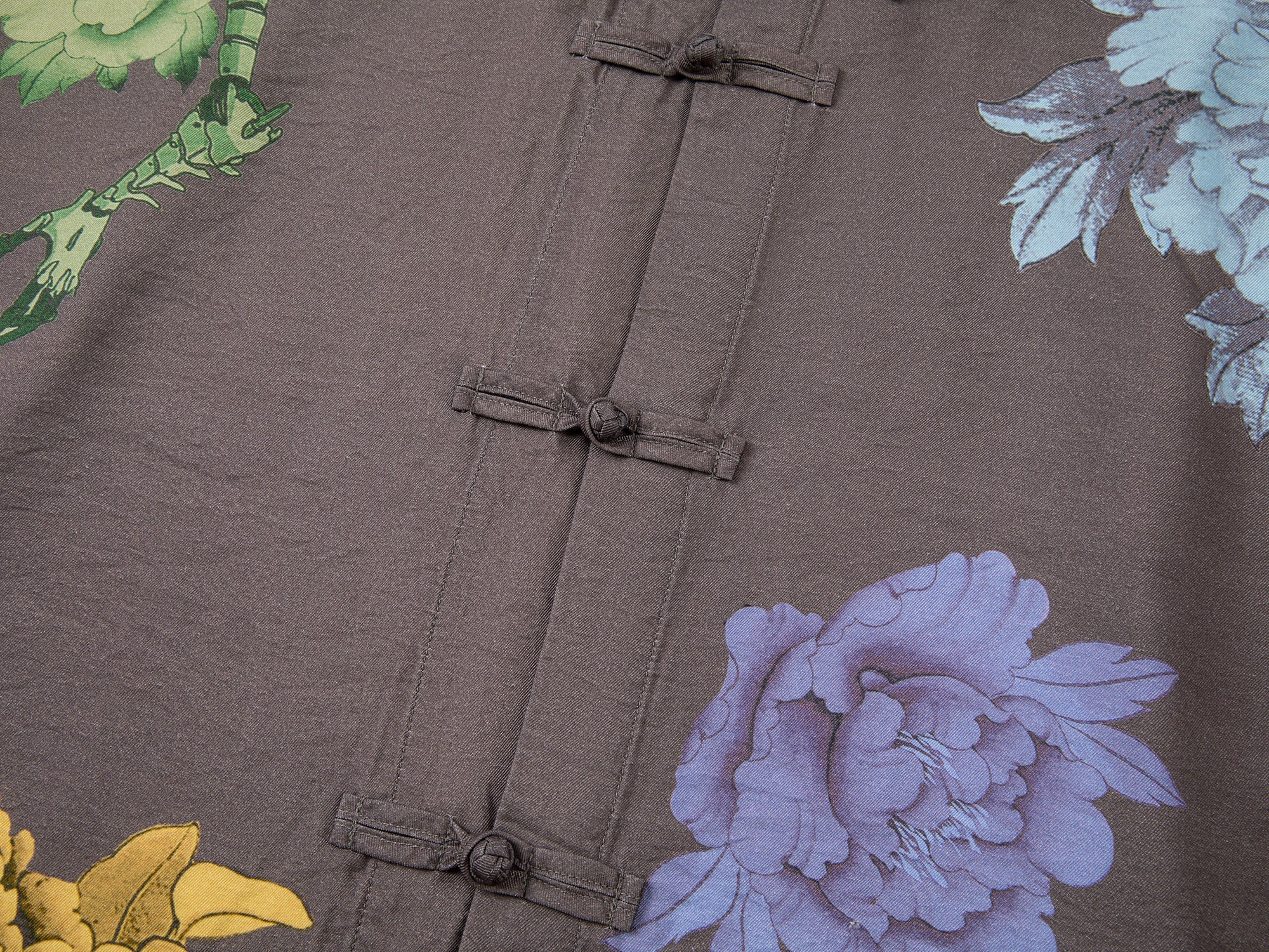 Artistic and playful monster flower Chinese-style shirt