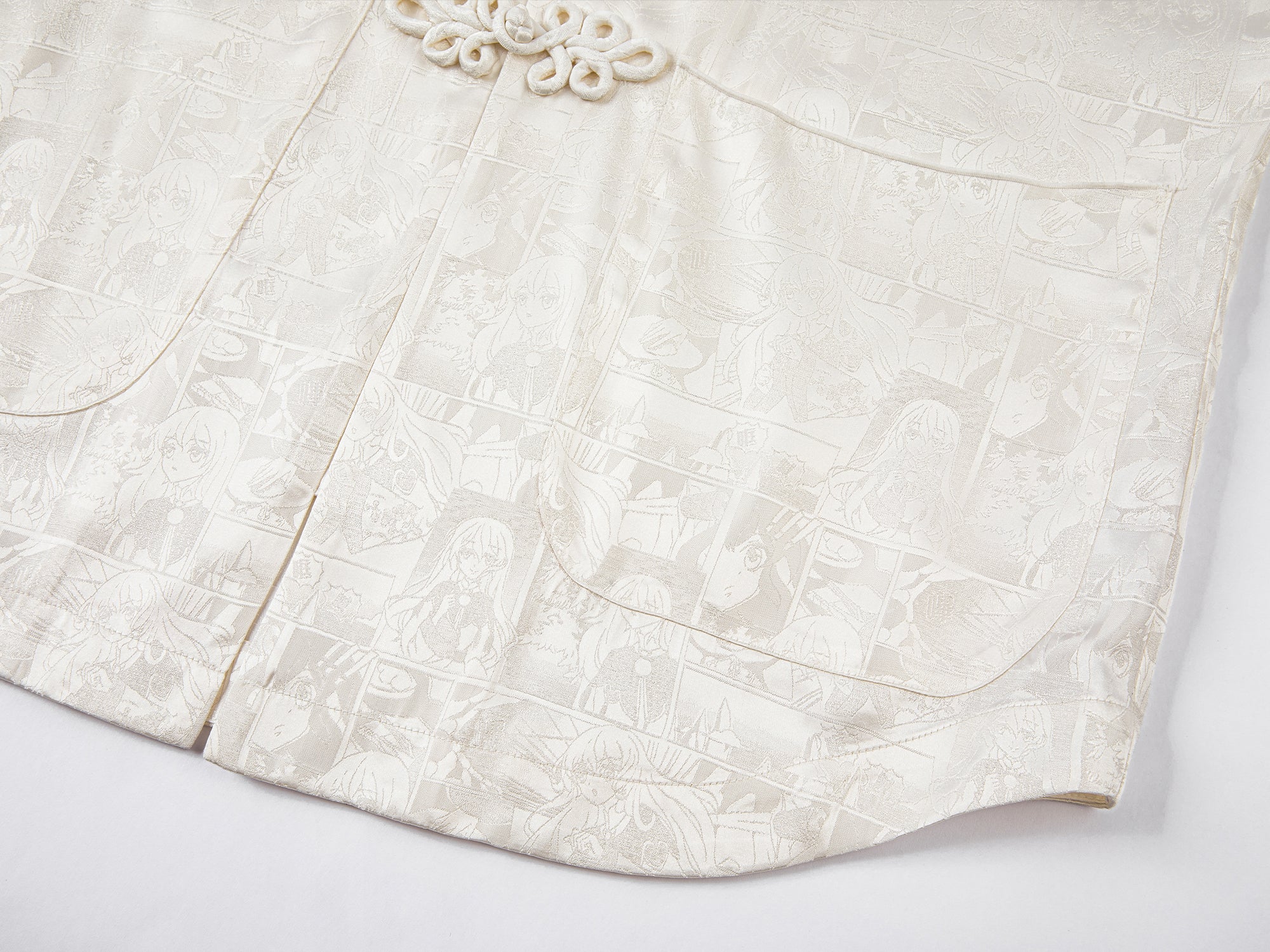 Floral Chinese cartoon girl shirt