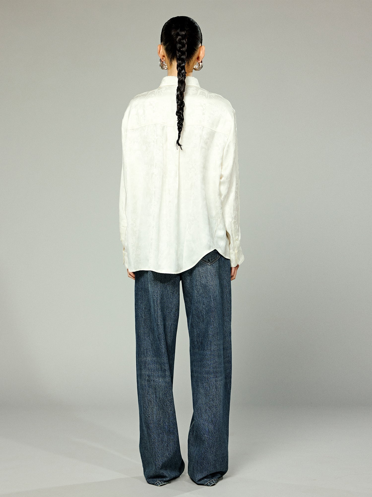 Jacquard New Chinese-style button-up shirt