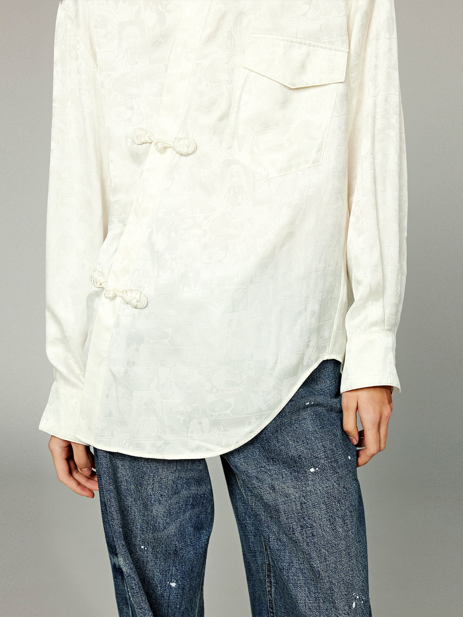 Jacquard New Chinese-style button-up shirt