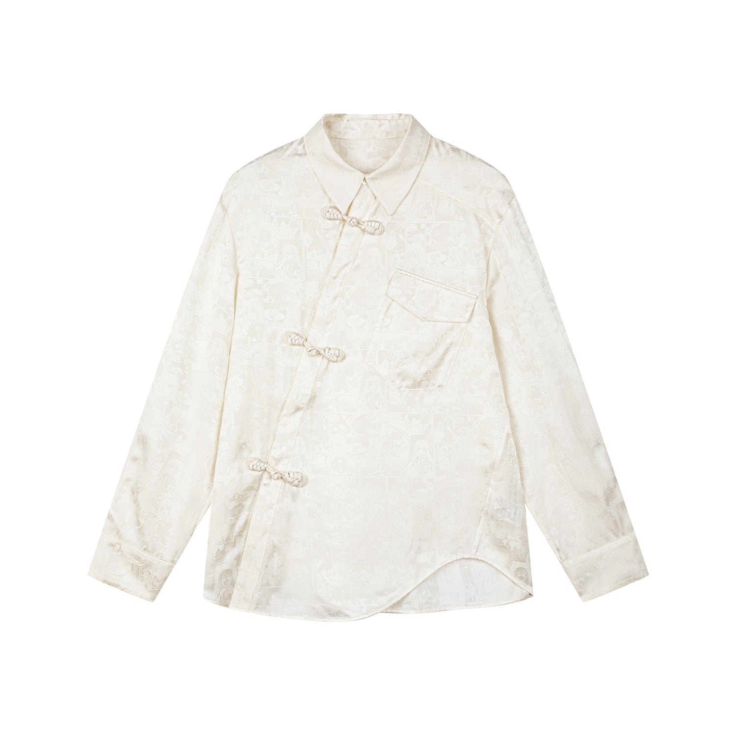 Jacquard New Chinese-style button-up shirt