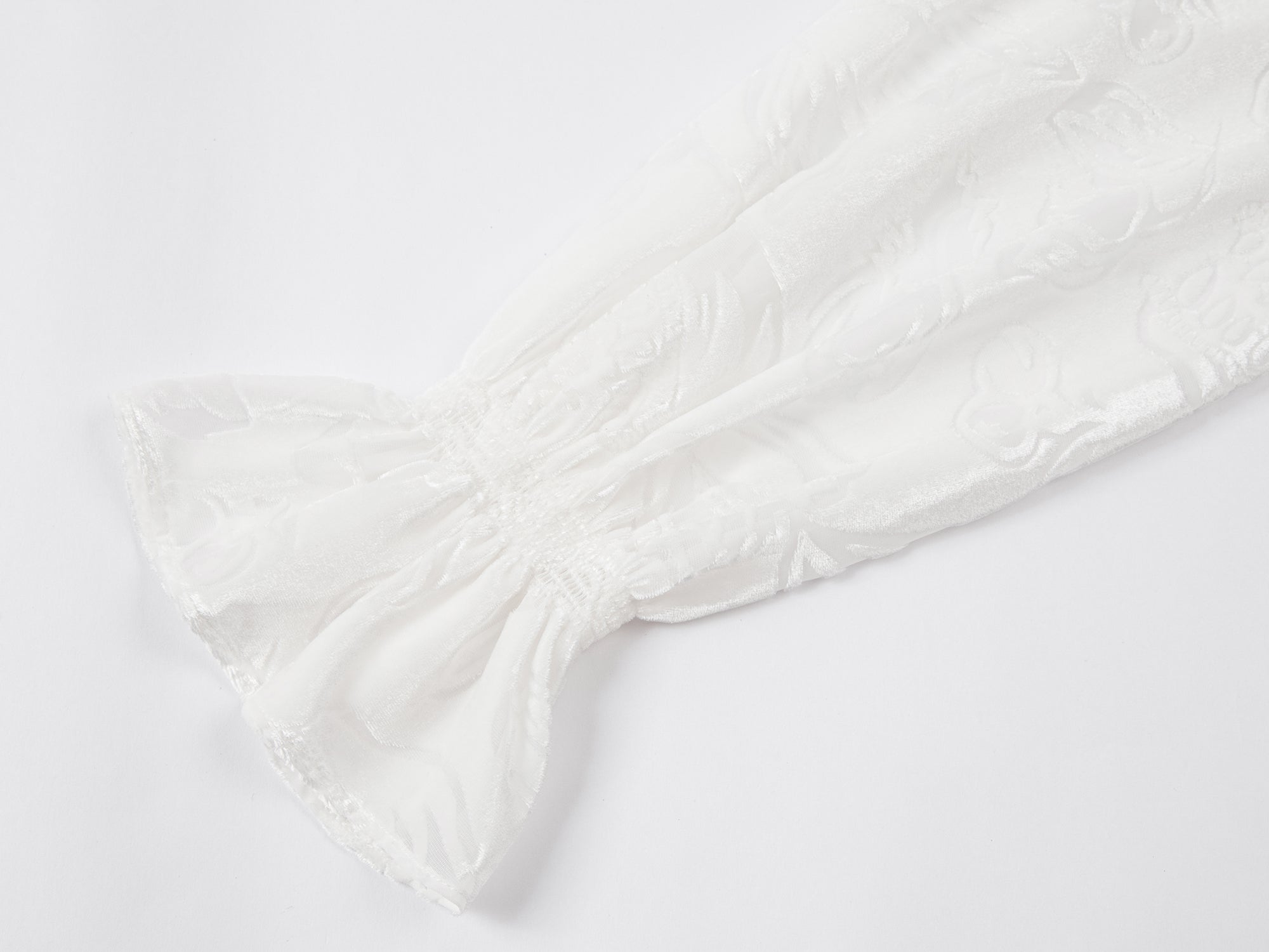 Velvet floral lace sailor collar shirt