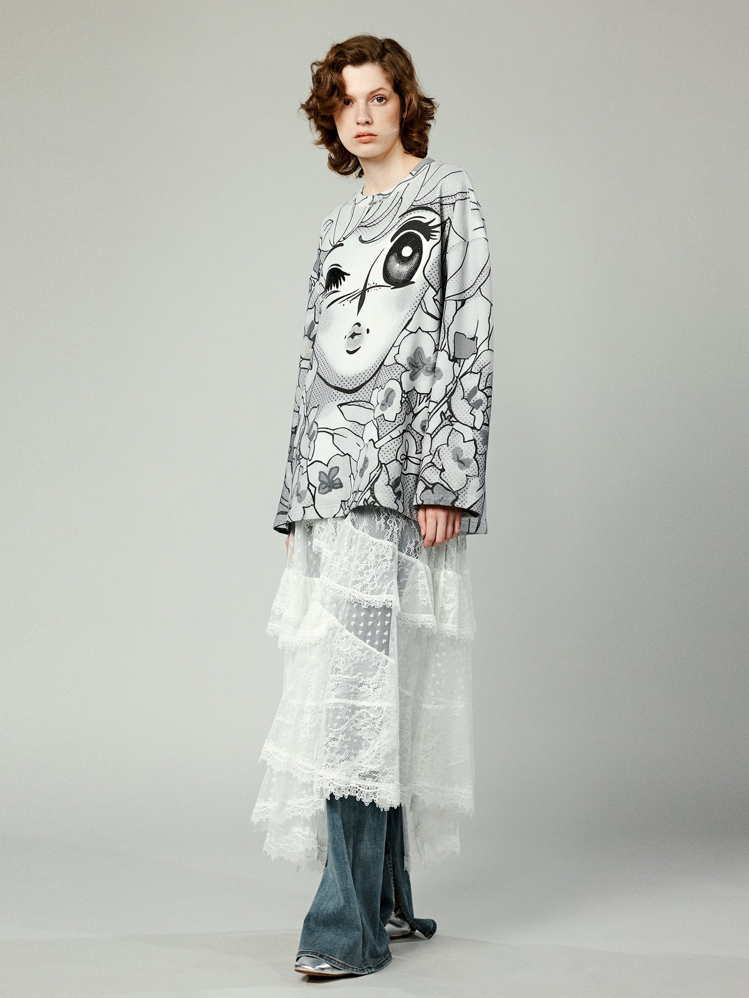 Vintage comic girl long sleeve t-shirt