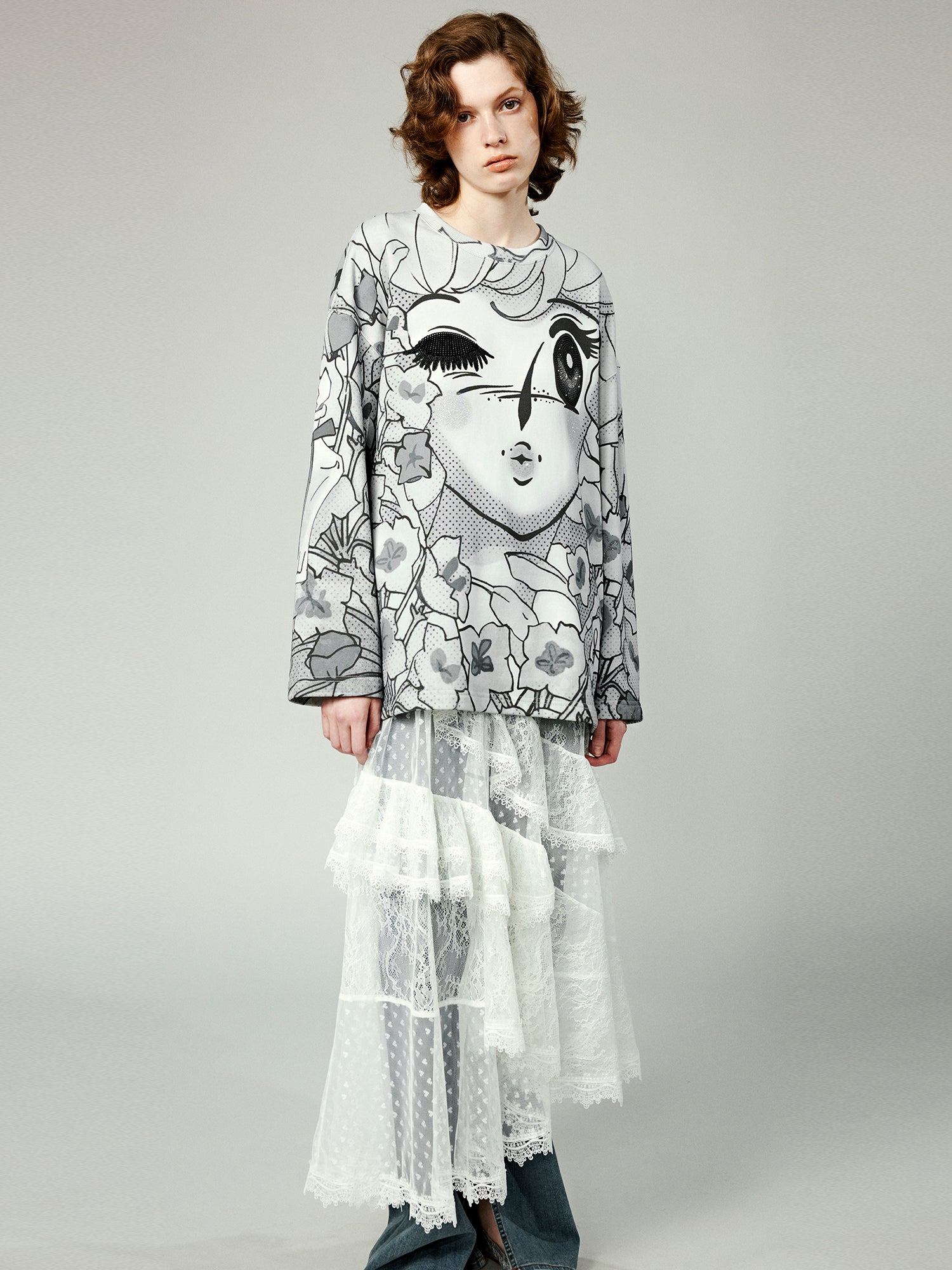 Vintage comic girl long sleeve t-shirt