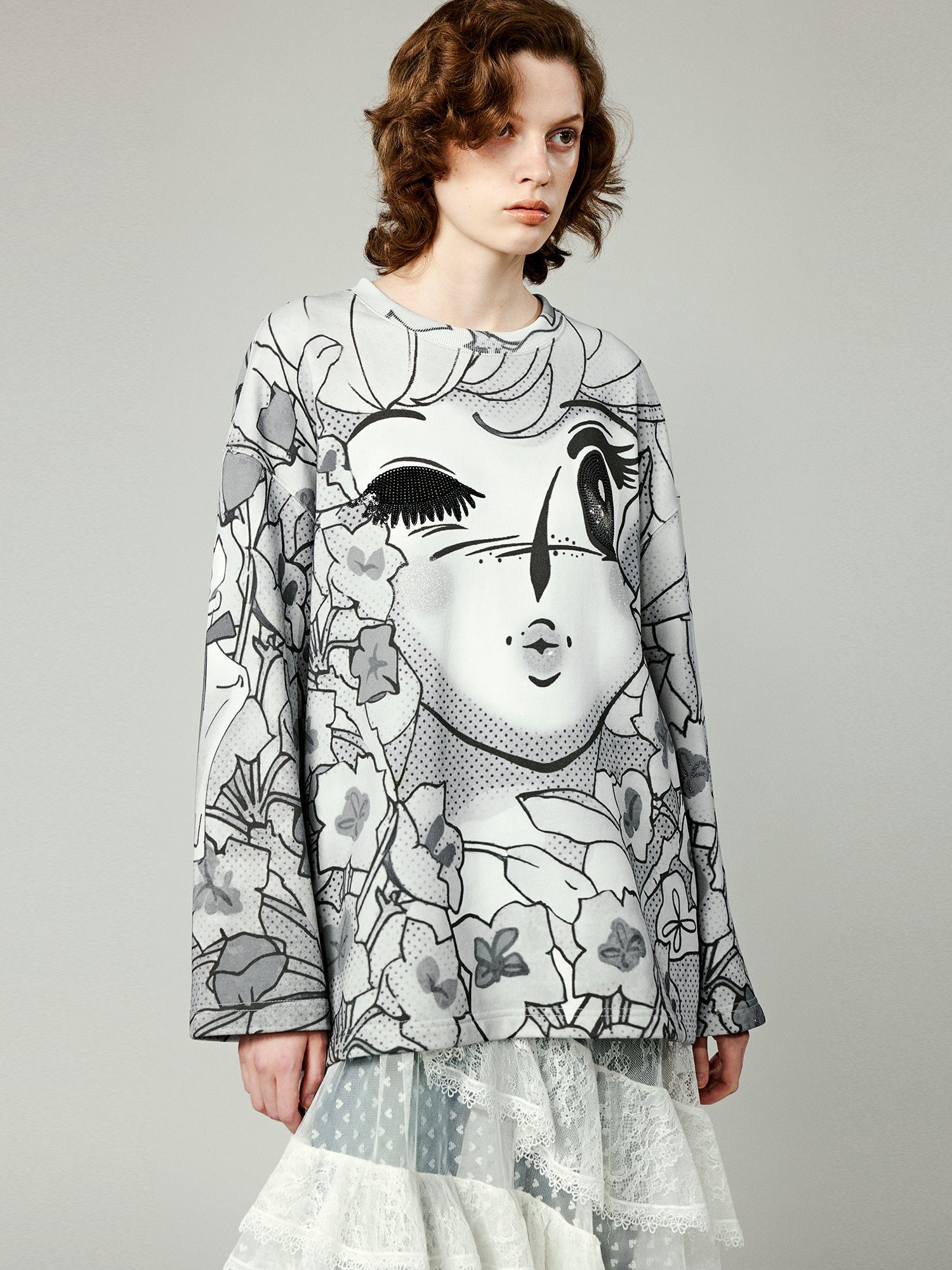 Vintage comic girl long sleeve t-shirt