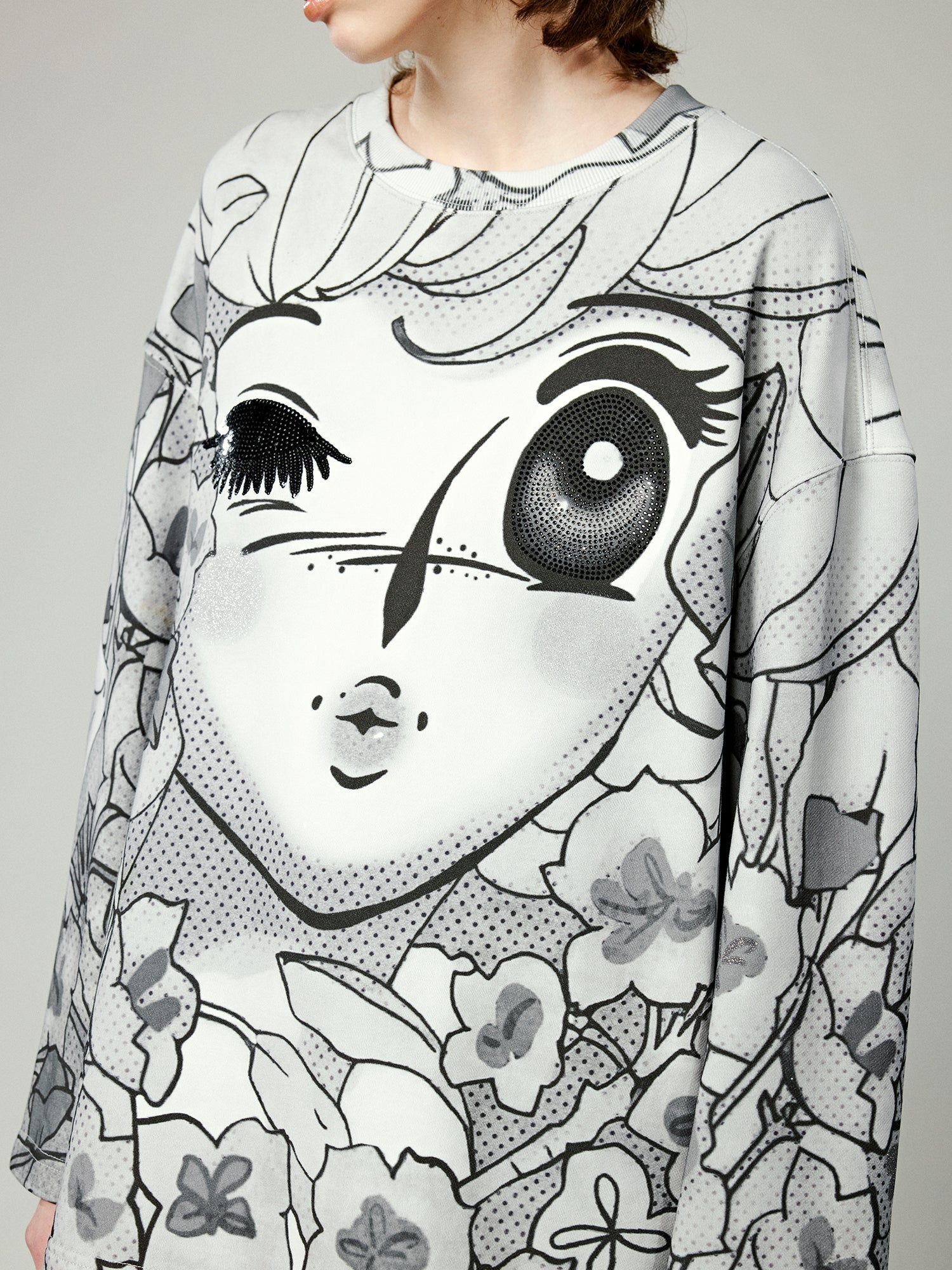 Vintage comic girl long sleeve t-shirt