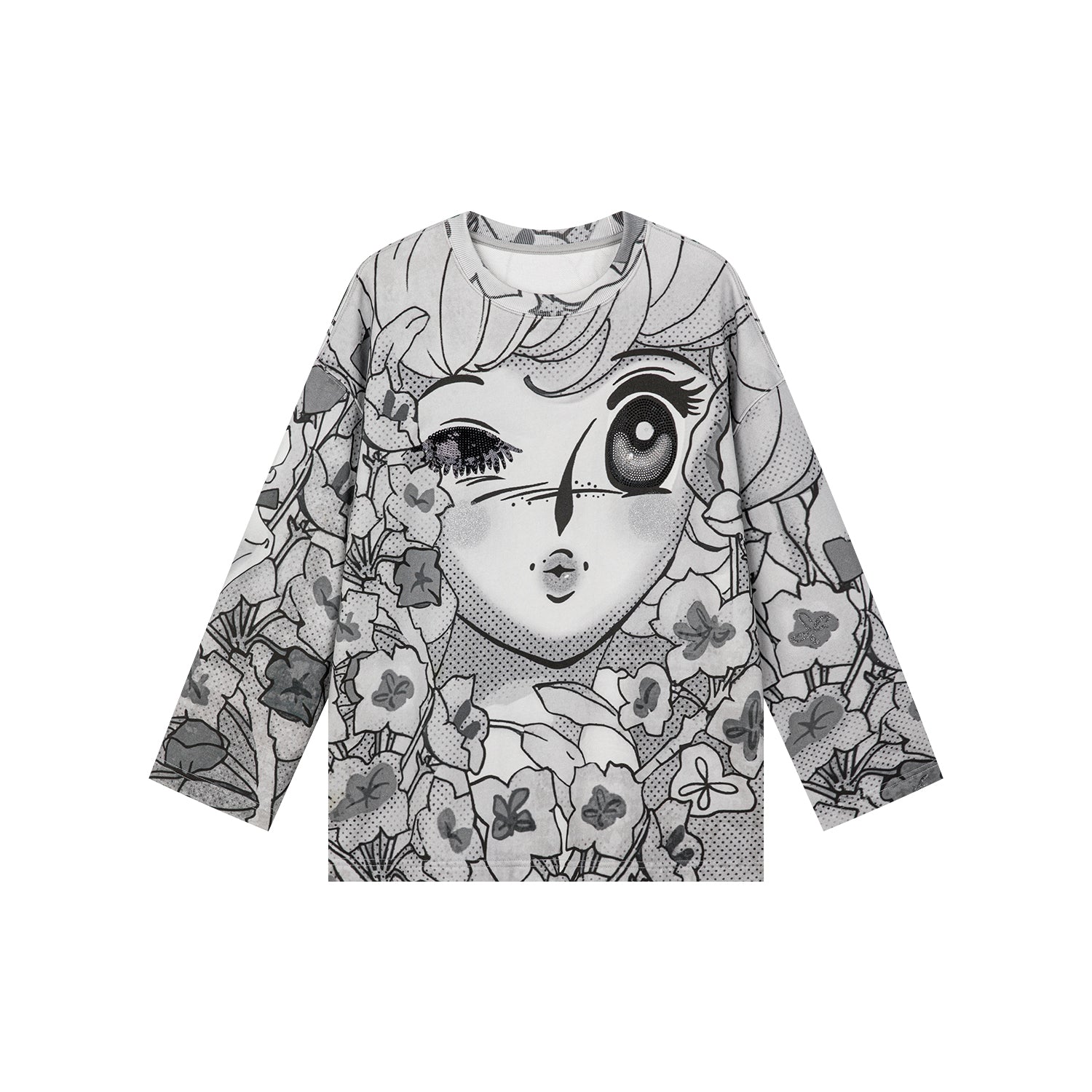 Vintage comic girl long sleeve t-shirt