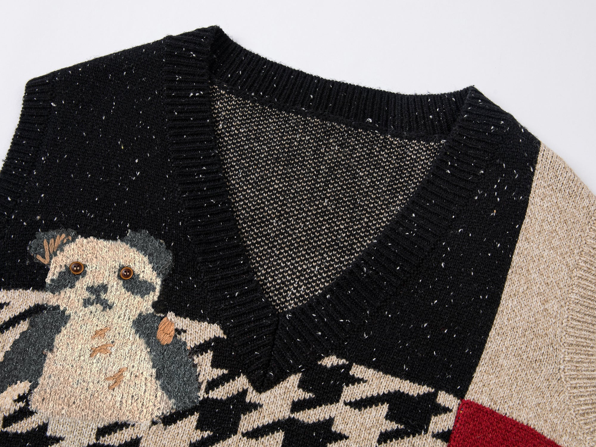 Patchwork knitted vest