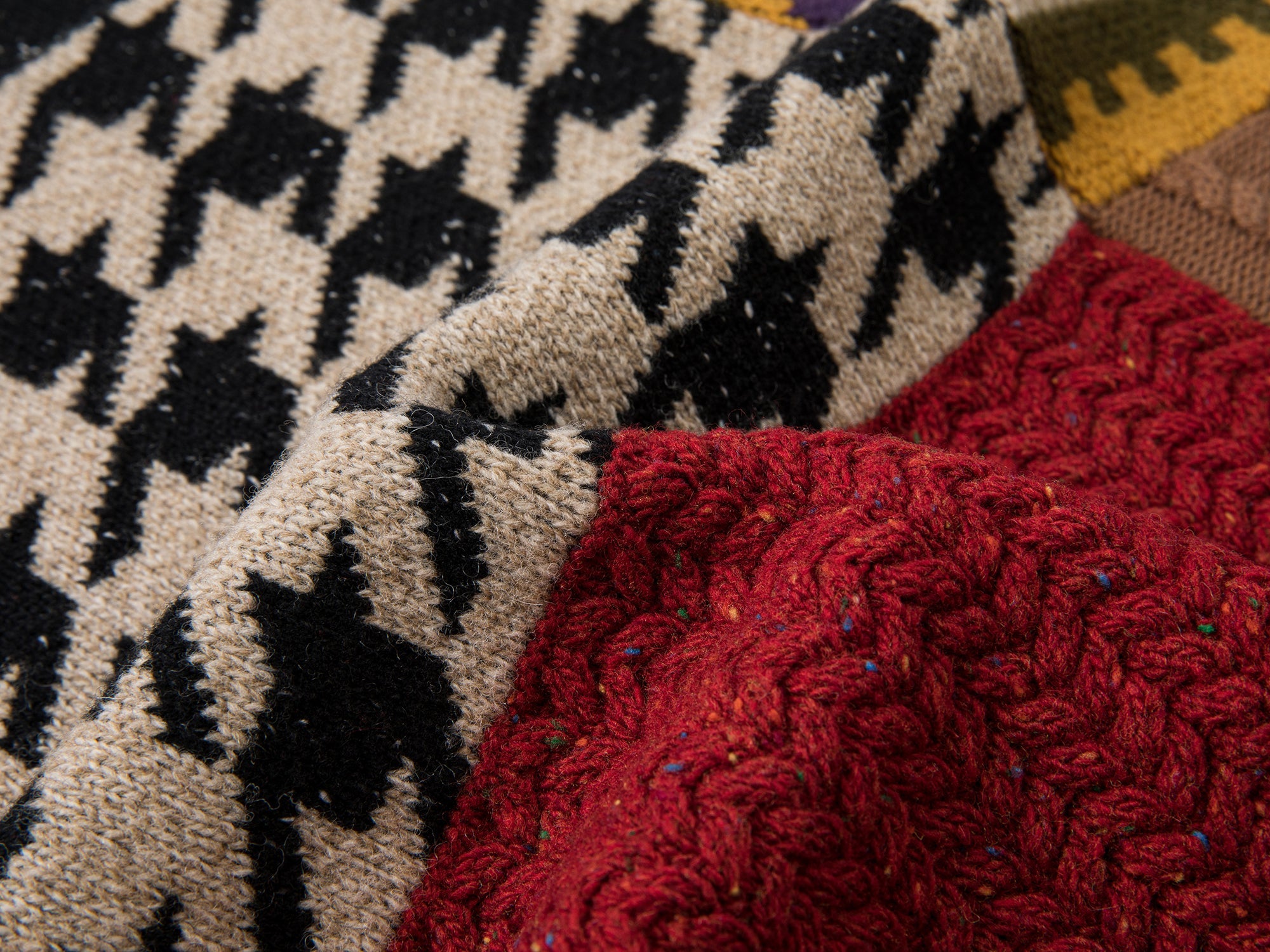 Patchwork knitted vest