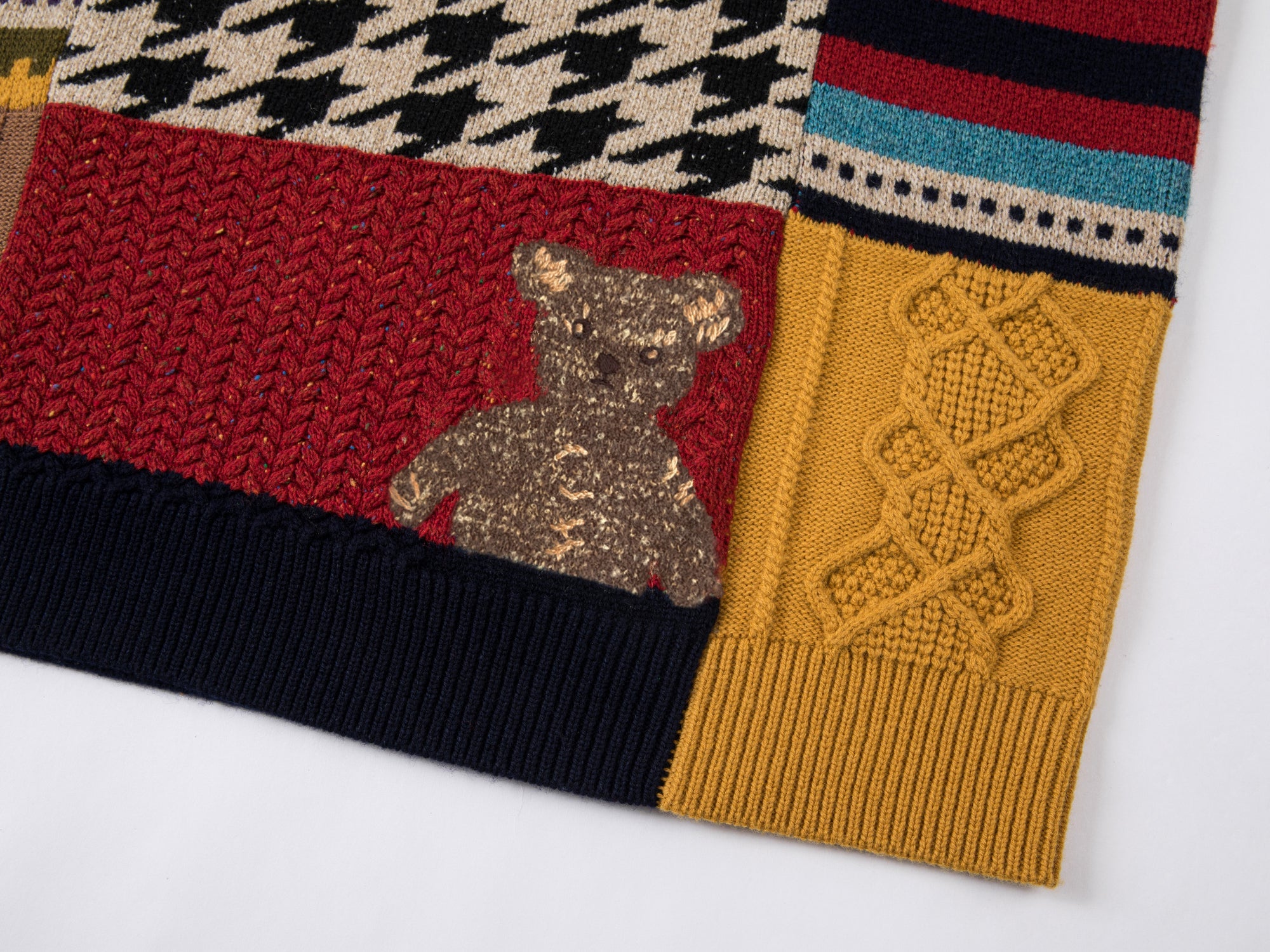 Patchwork knitted vest