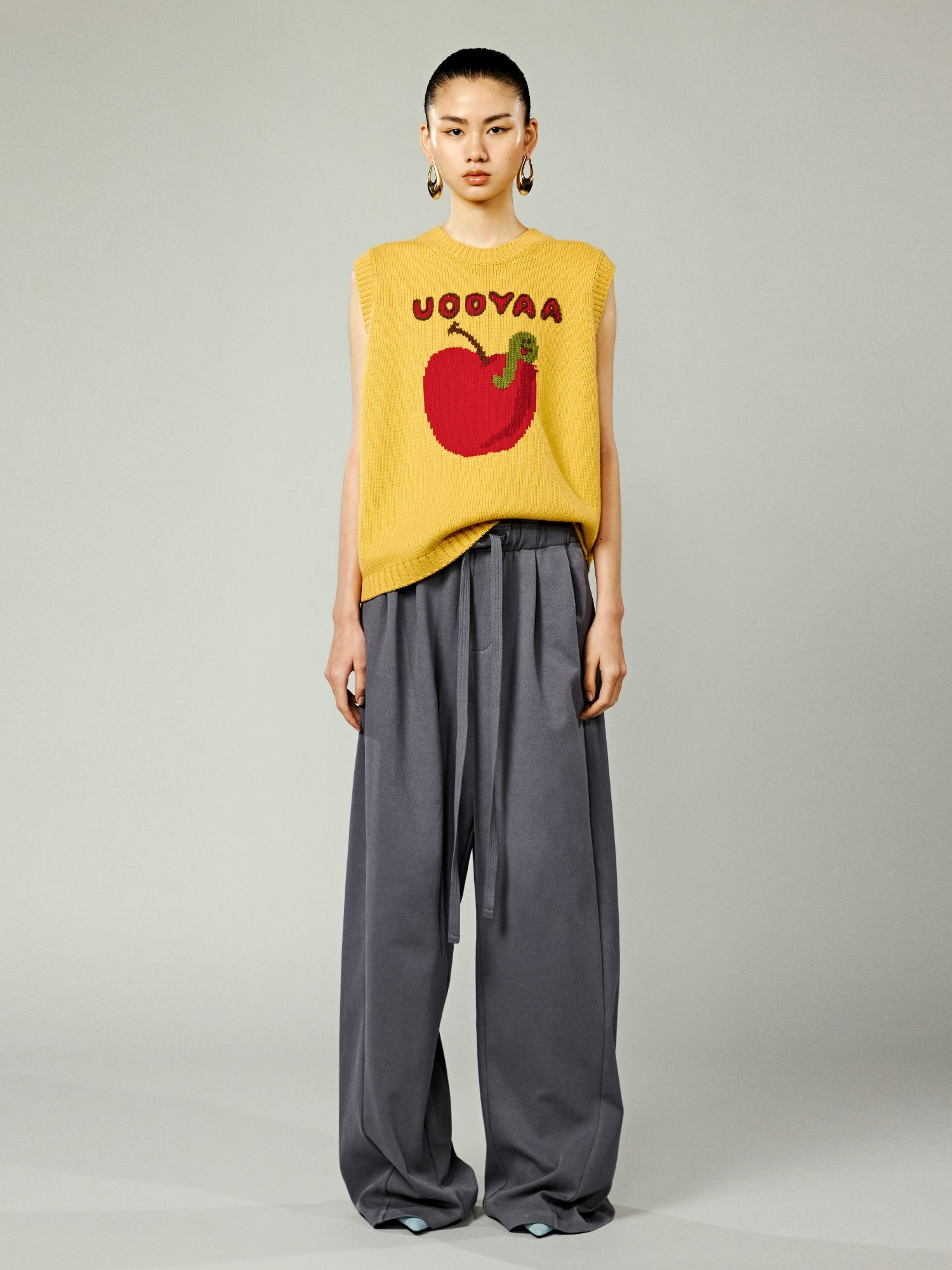 Vintage inspired hand knitted vest