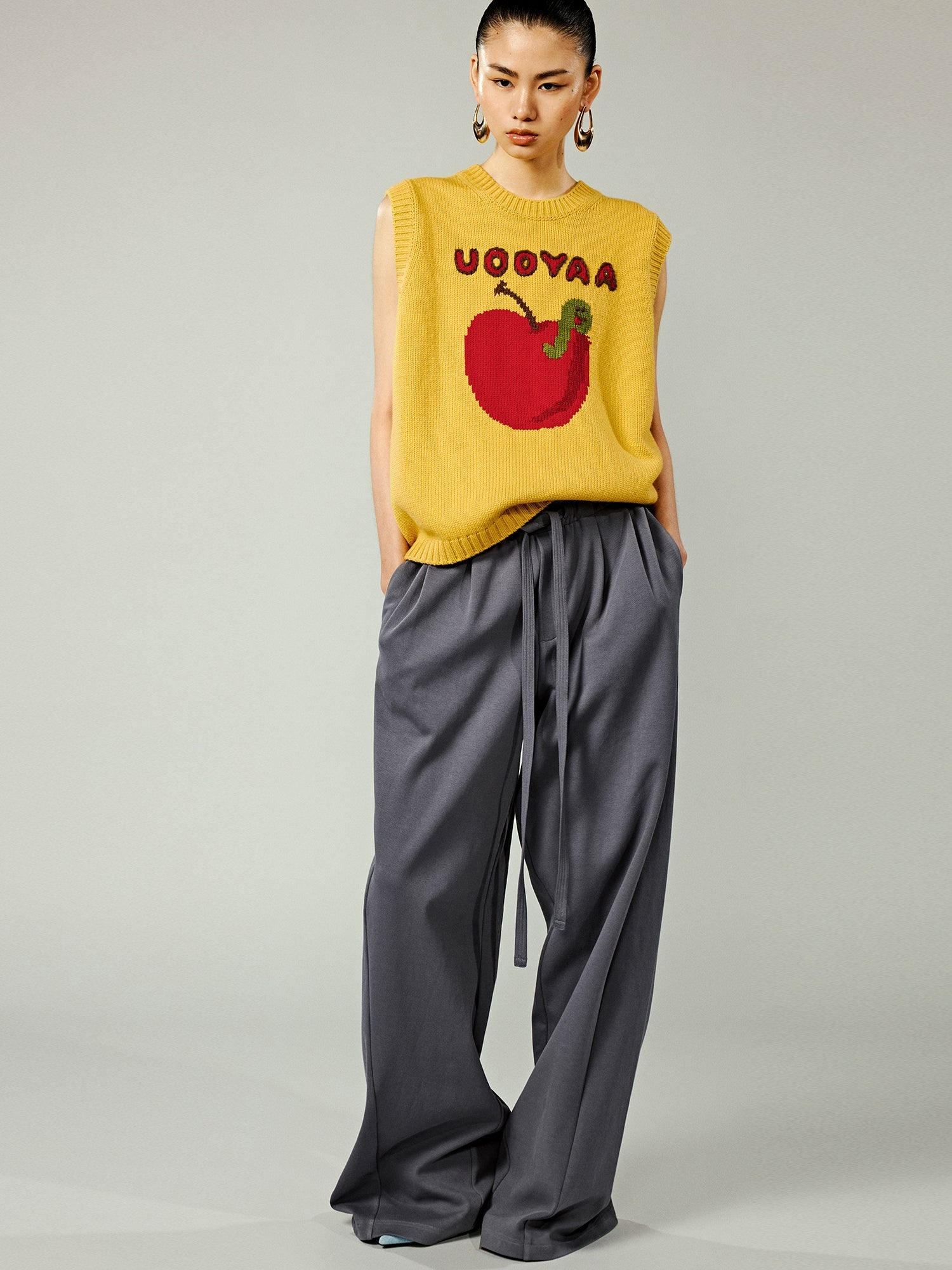 Vintage inspired hand knitted vest