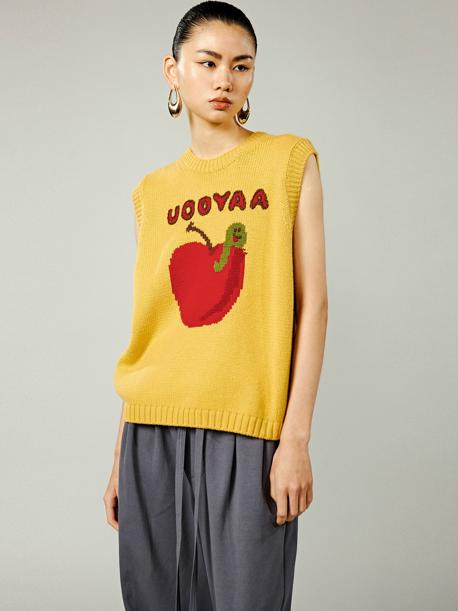 Vintage inspired hand knitted vest