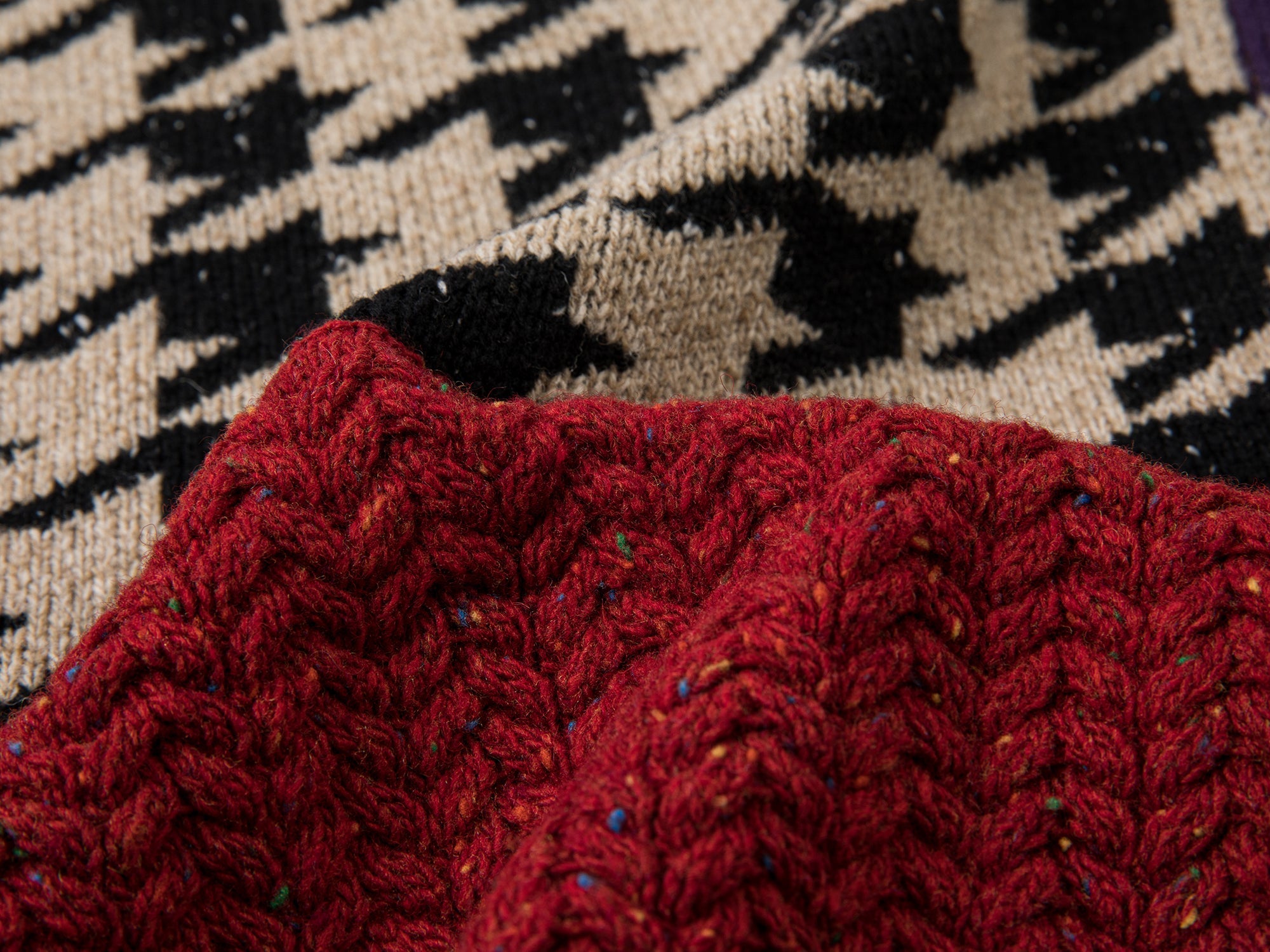 Patchwork knitted sweater