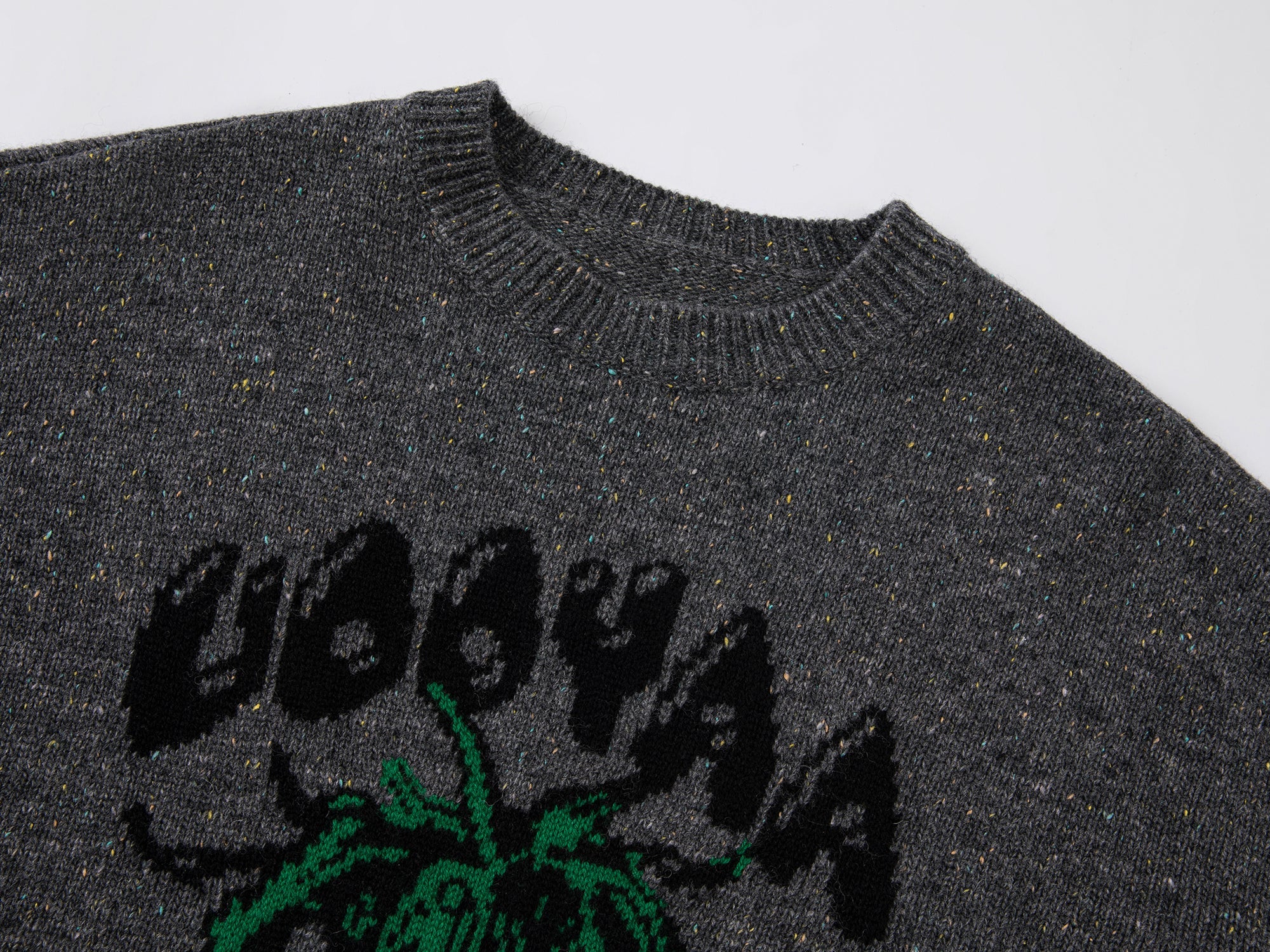 Black strawberry print sweater