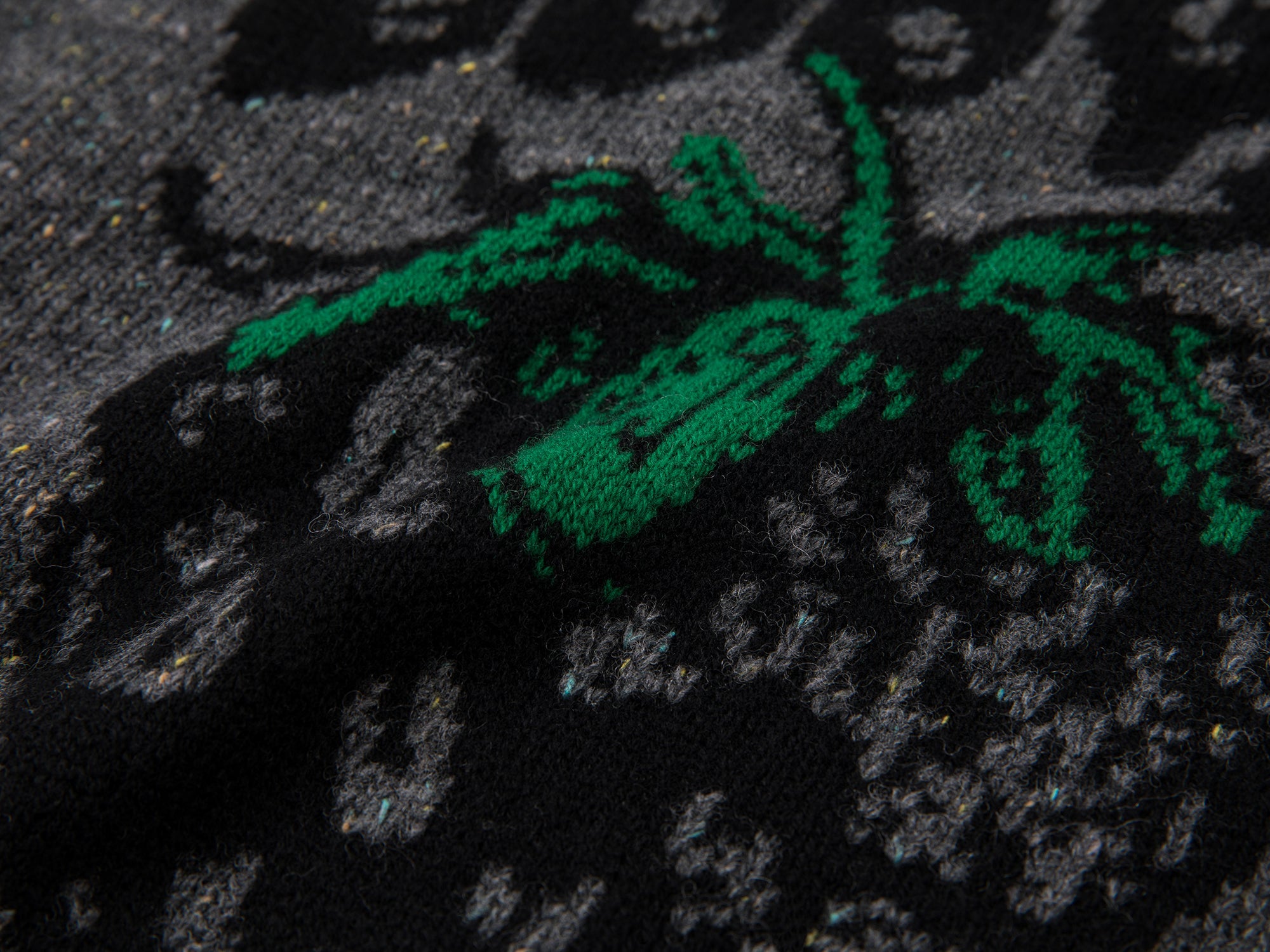 Black strawberry print sweater